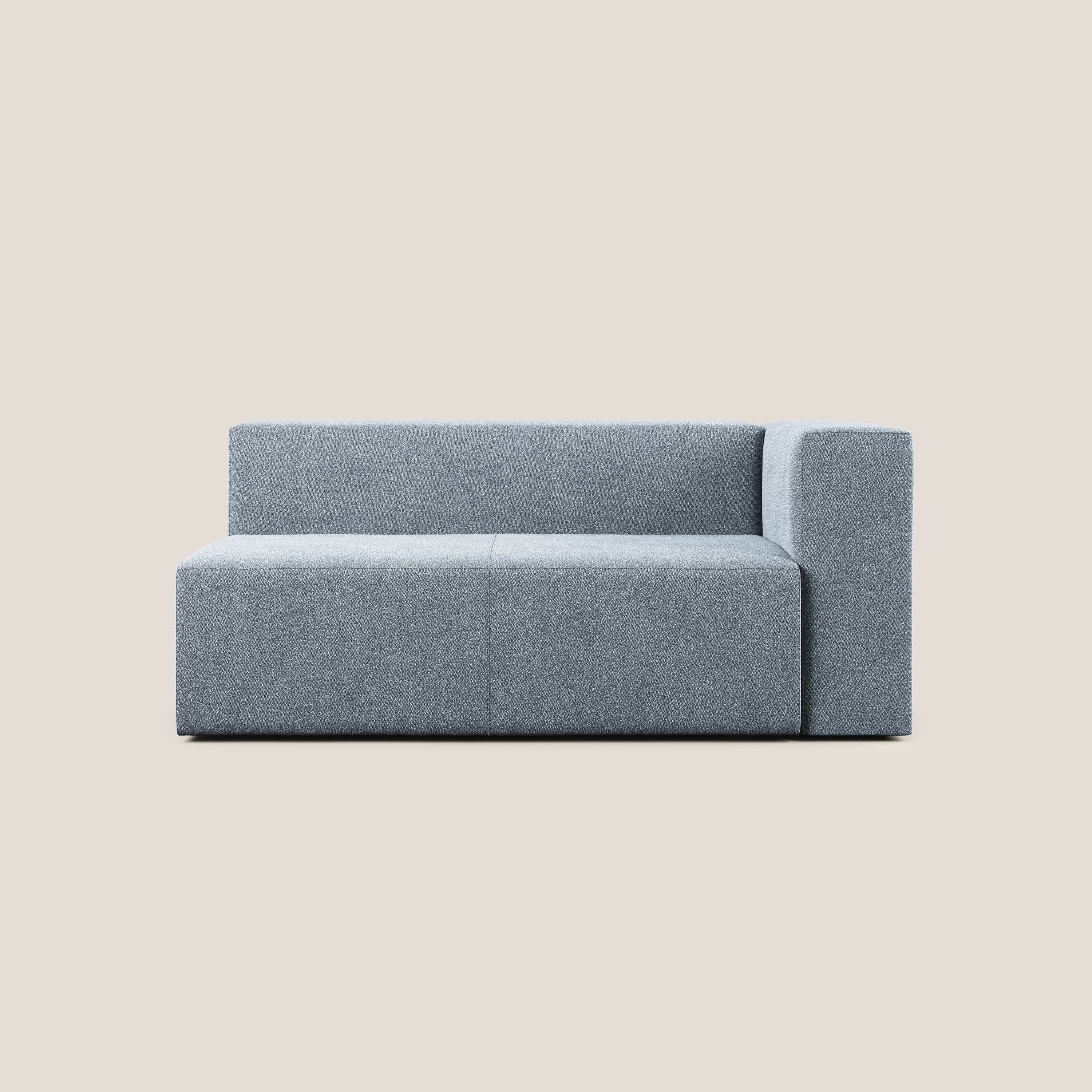 Nettuno modulo angolo/laterale maxi in morbido tessuto bouclè T07 carta da zucchero - divani.store