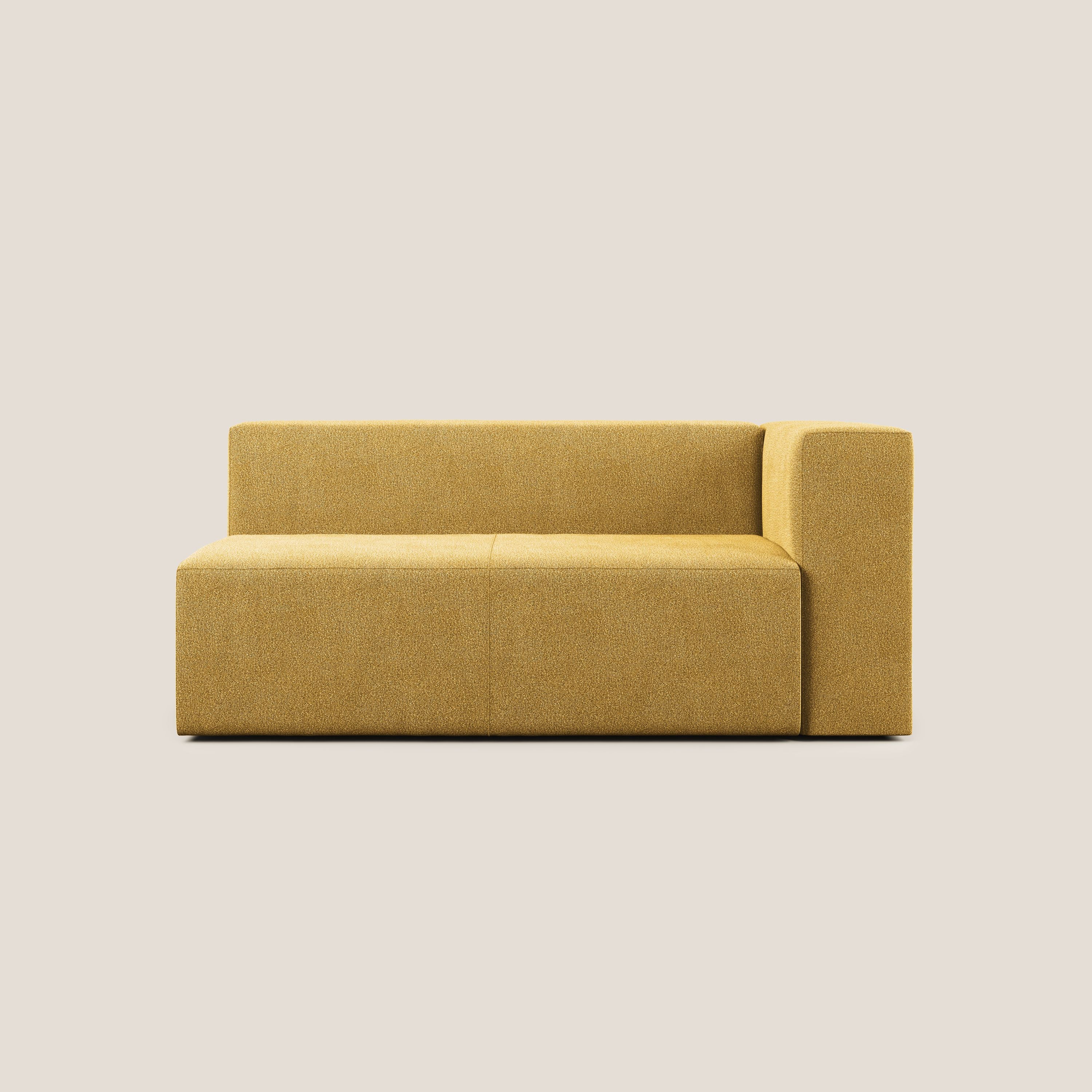 Nettuno modulo angolo/laterale maxi in morbido tessuto bouclè T07 giallo - divani.store