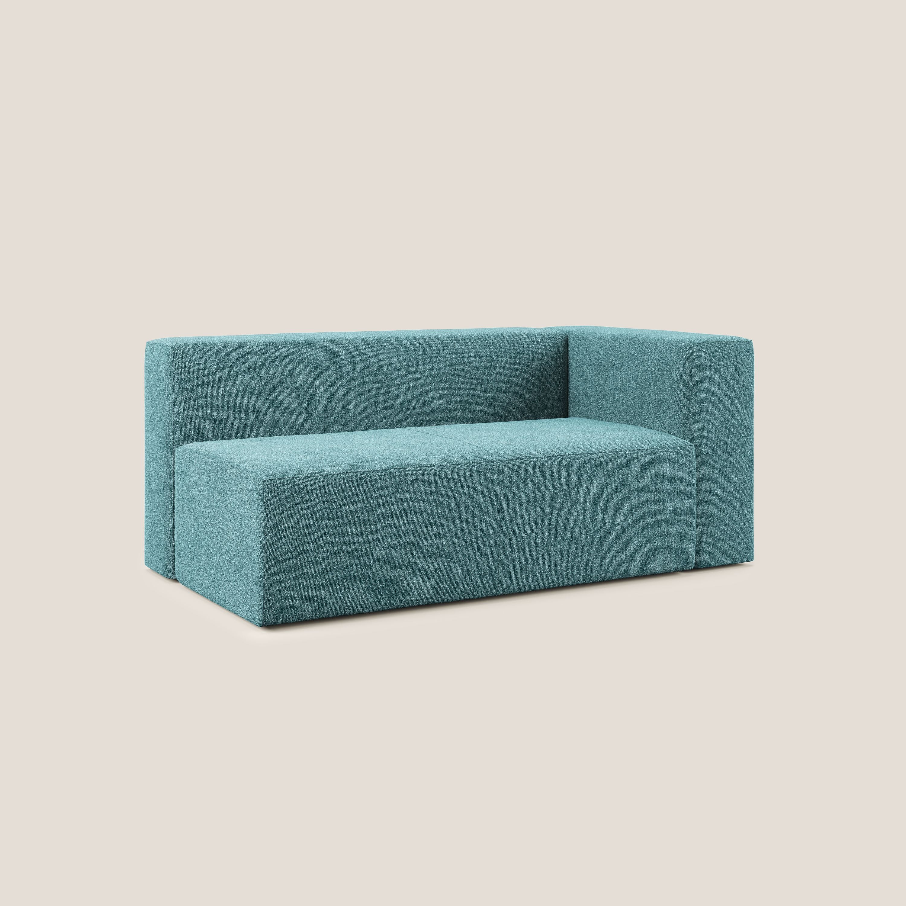 Nettuno modulo angolo/laterale maxi in morbido tessuto bouclè T07 azzurro - divani.store