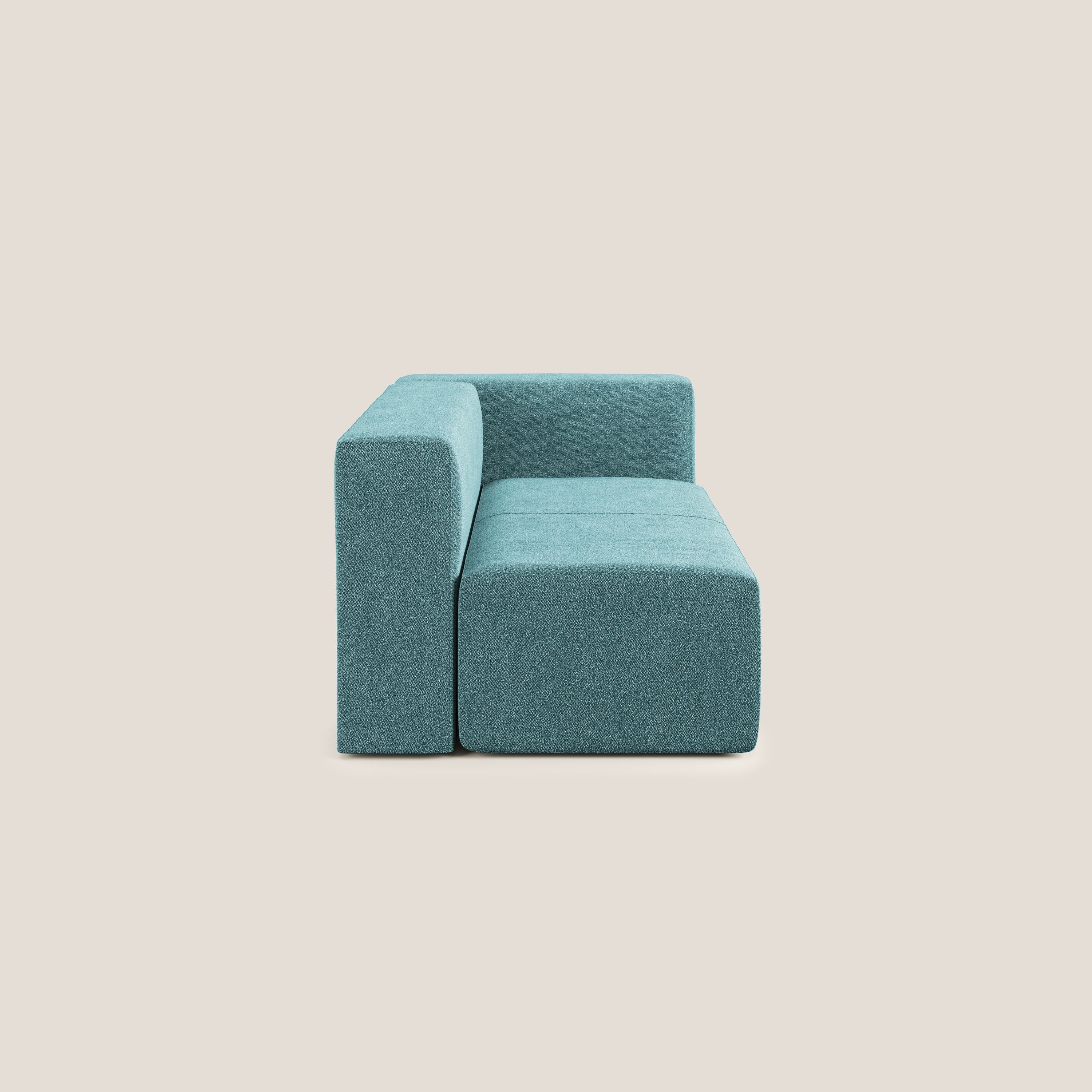 Nettuno modulo angolo/laterale maxi in morbido tessuto bouclè T07 azzurro - divani.store