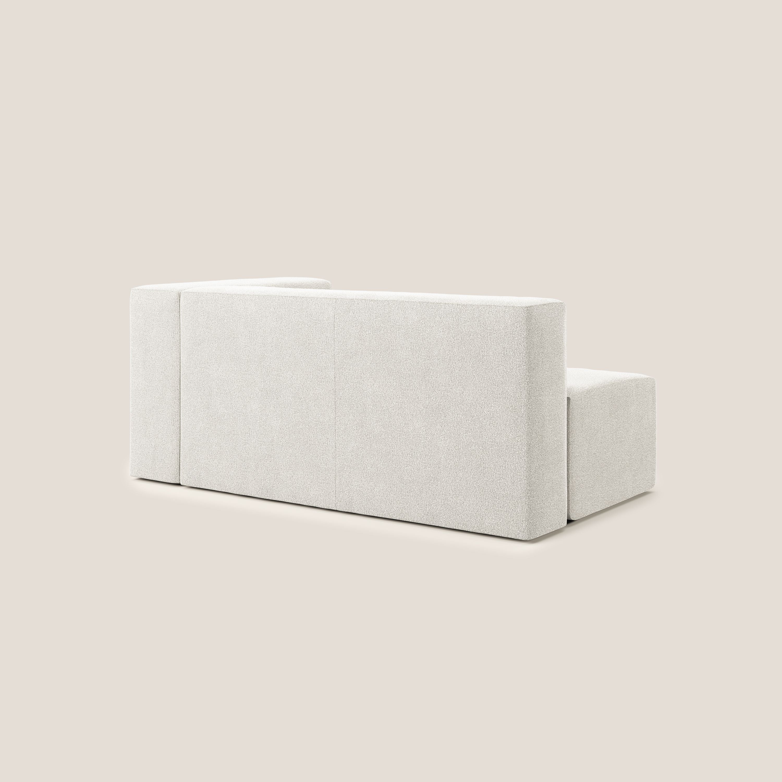 Nettuno modulo angolo/laterale maxi in morbido tessuto bouclè T07 bianco - divani.store