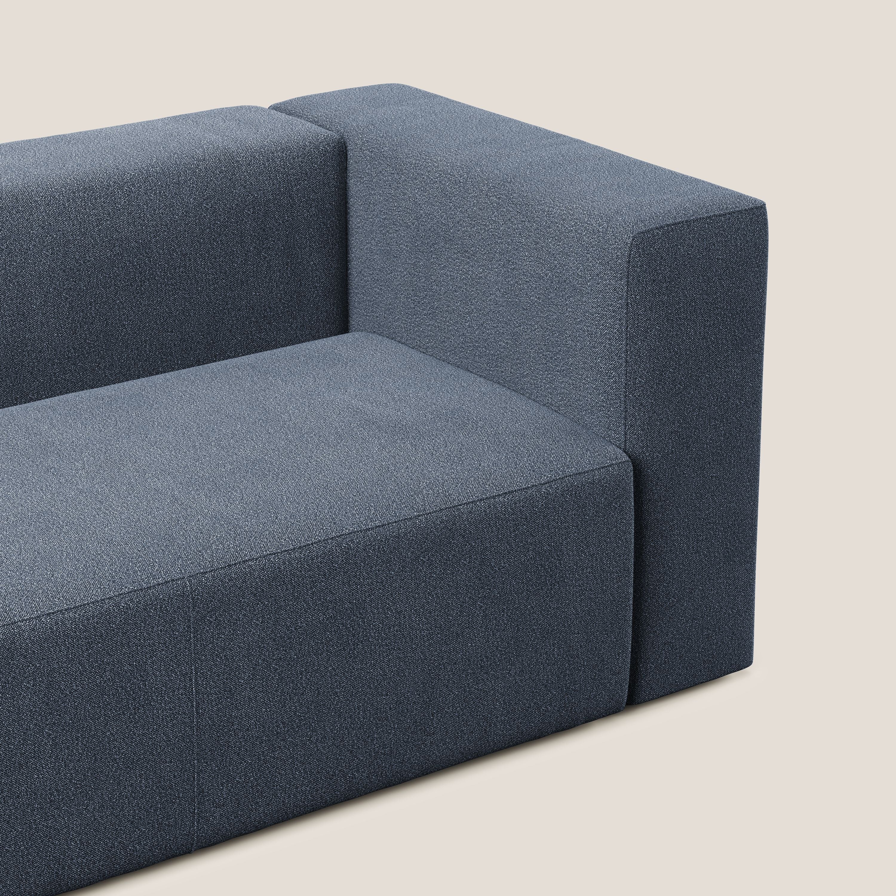 Nettuno modulo angolo/laterale maxi in morbido tessuto bouclè T07 blu - divani.store