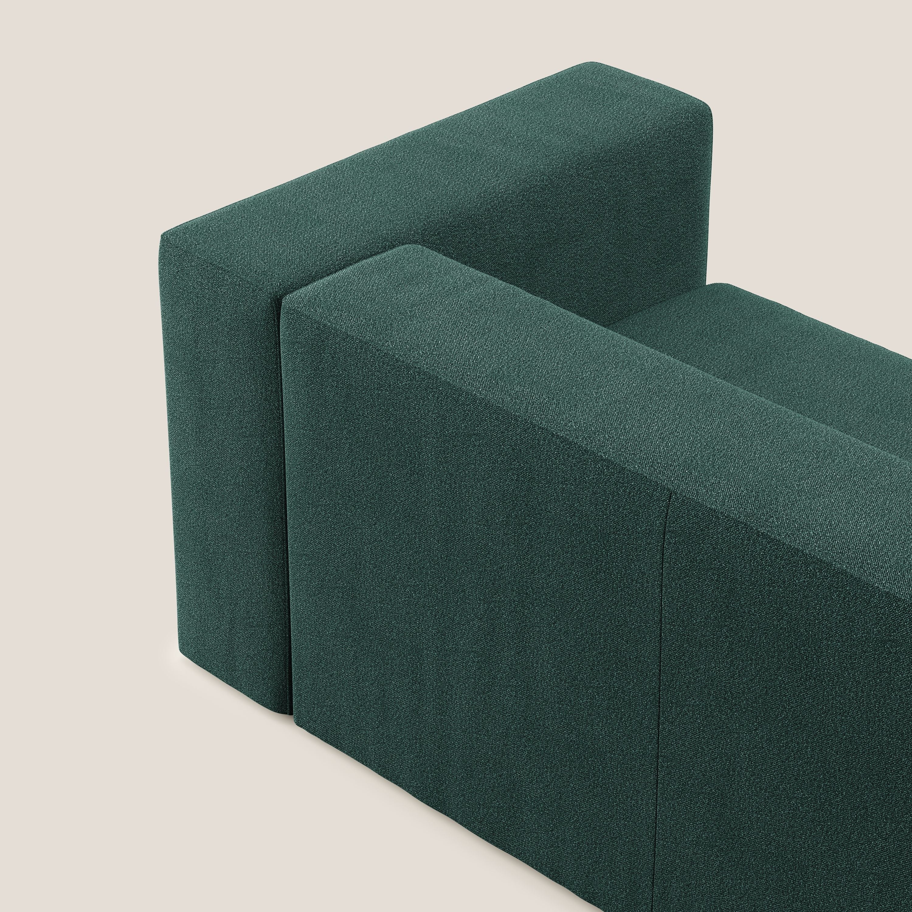 Nettuno modulo angolo/laterale maxi in morbido tessuto bouclè T07 verde - divani.store