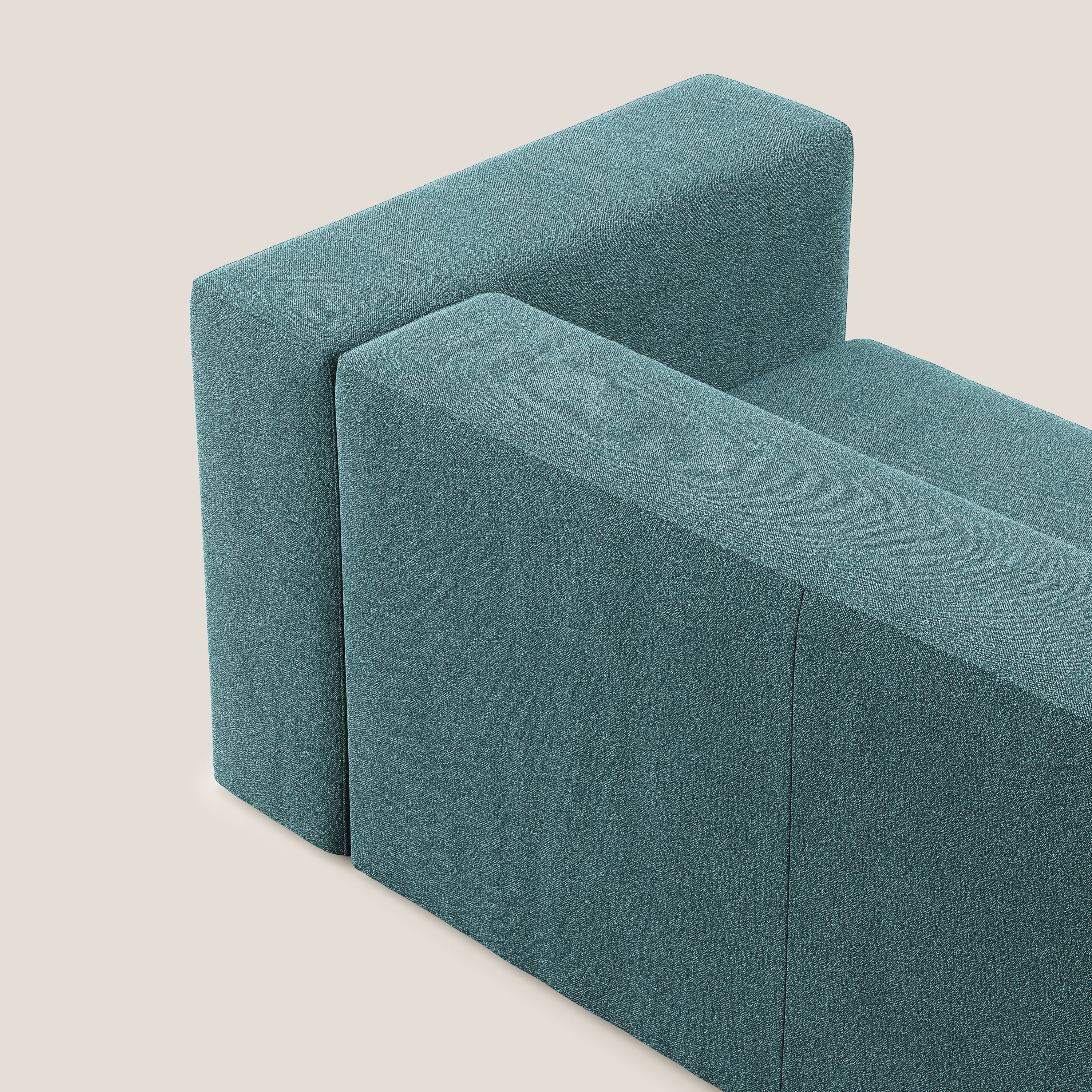 Nettuno modulo angolo/laterale maxi in morbido tessuto bouclè T07 azzurro - divani.store