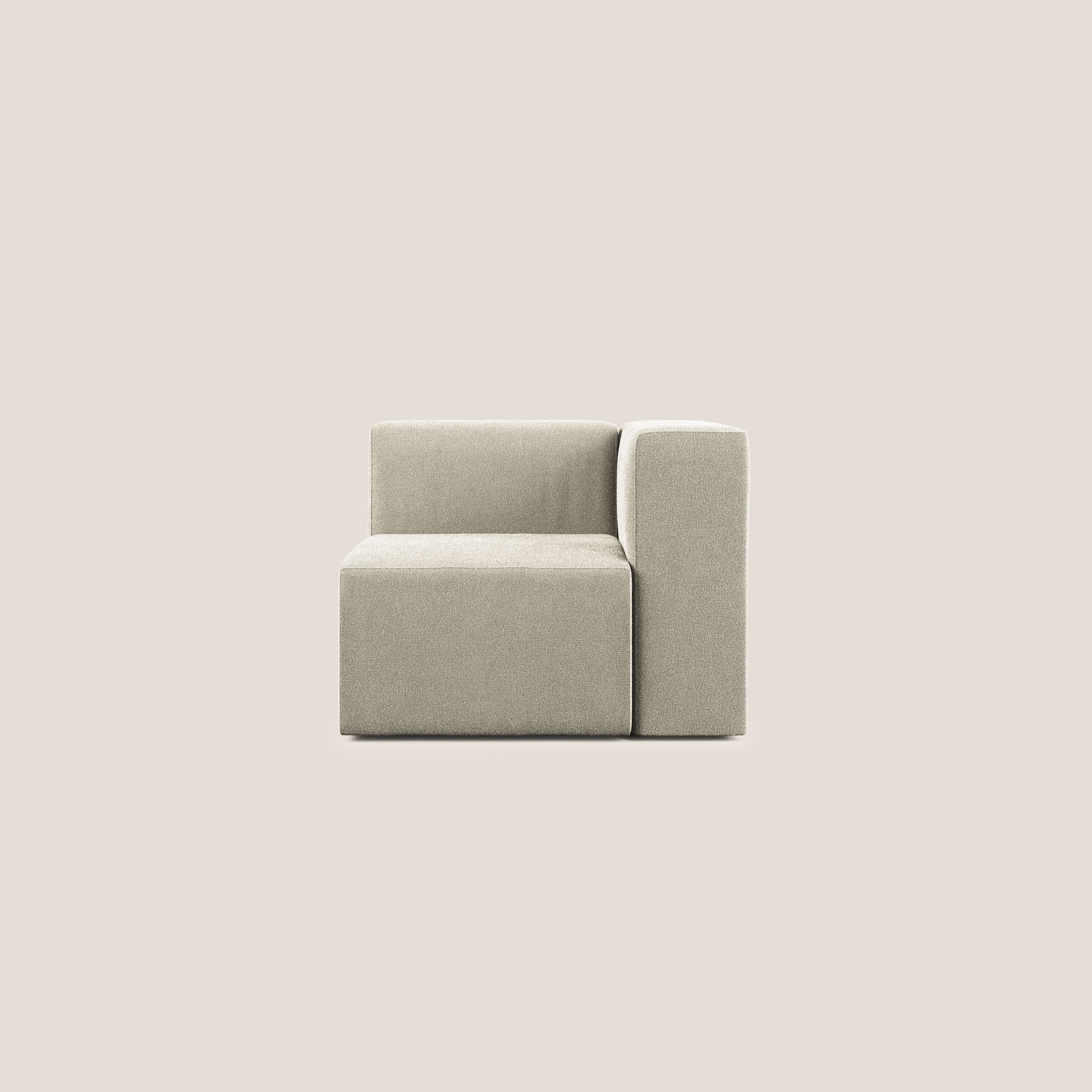 Nettuno modulo angolo/laterale in morbido tessuto bouclè T07 beige - divani.store