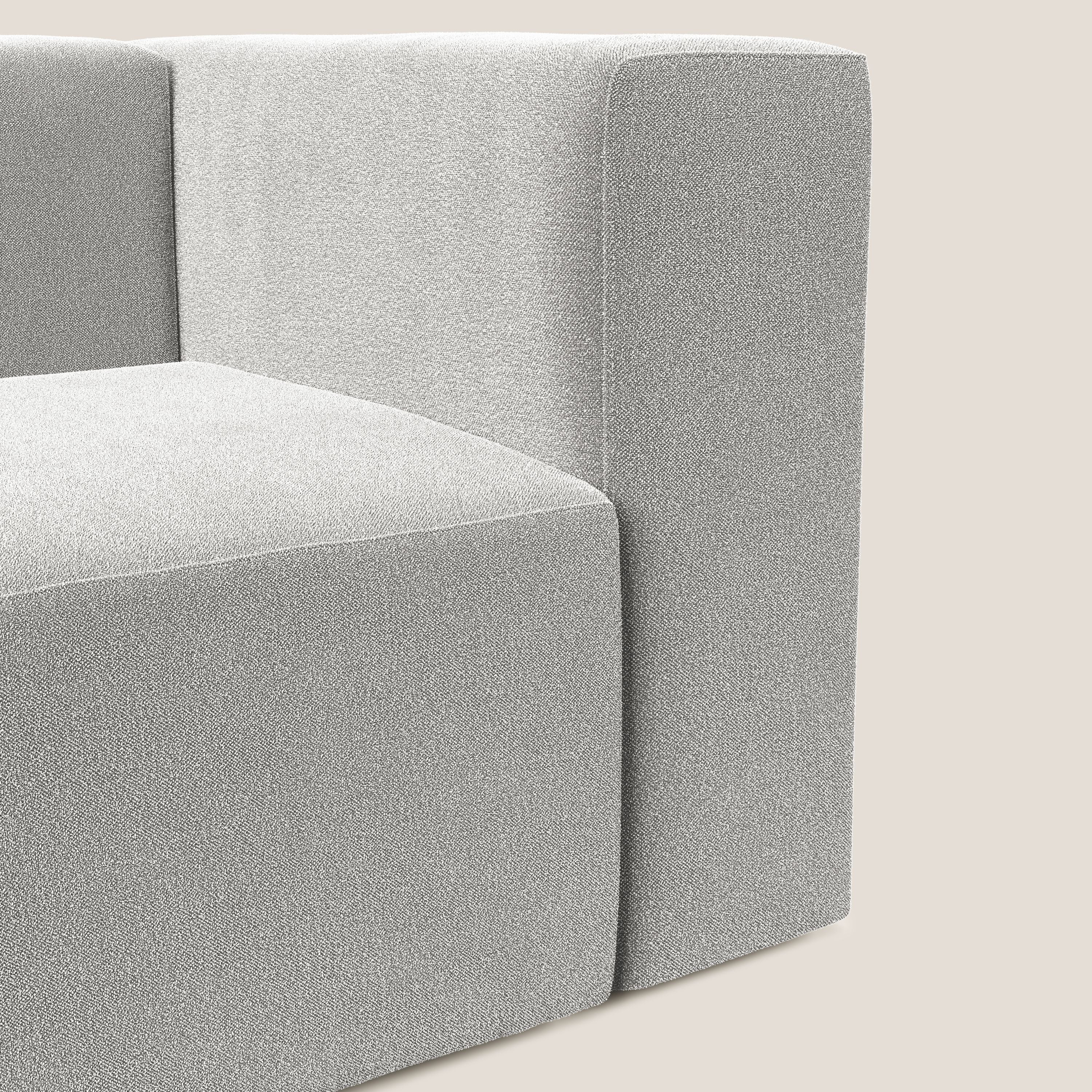 Nettuno modulo angolo/laterale in morbido tessuto bouclè T07 grigio - divani.store