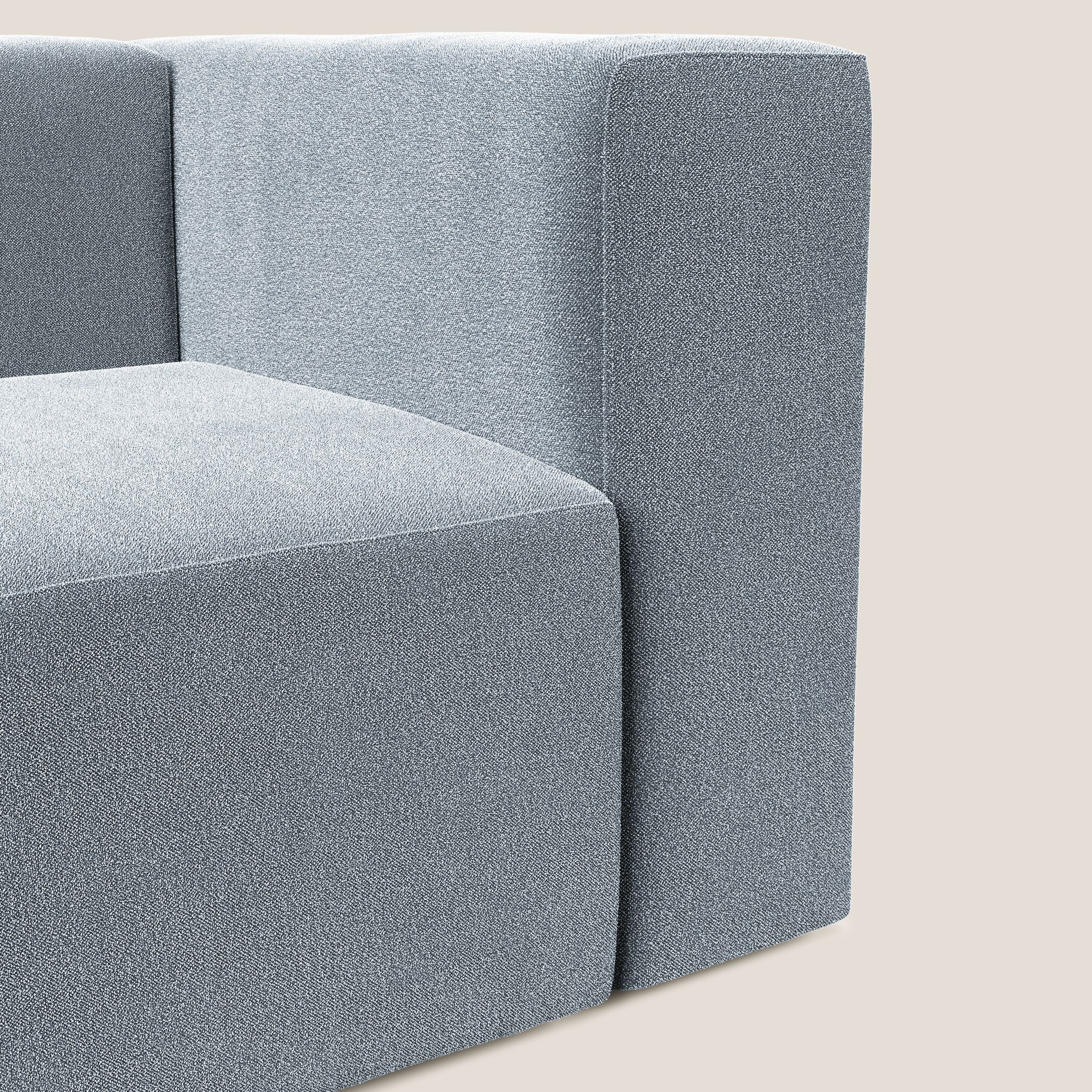 Nettuno modulo angolo/laterale in morbido tessuto bouclè T07 carta da zucchero - divani.store