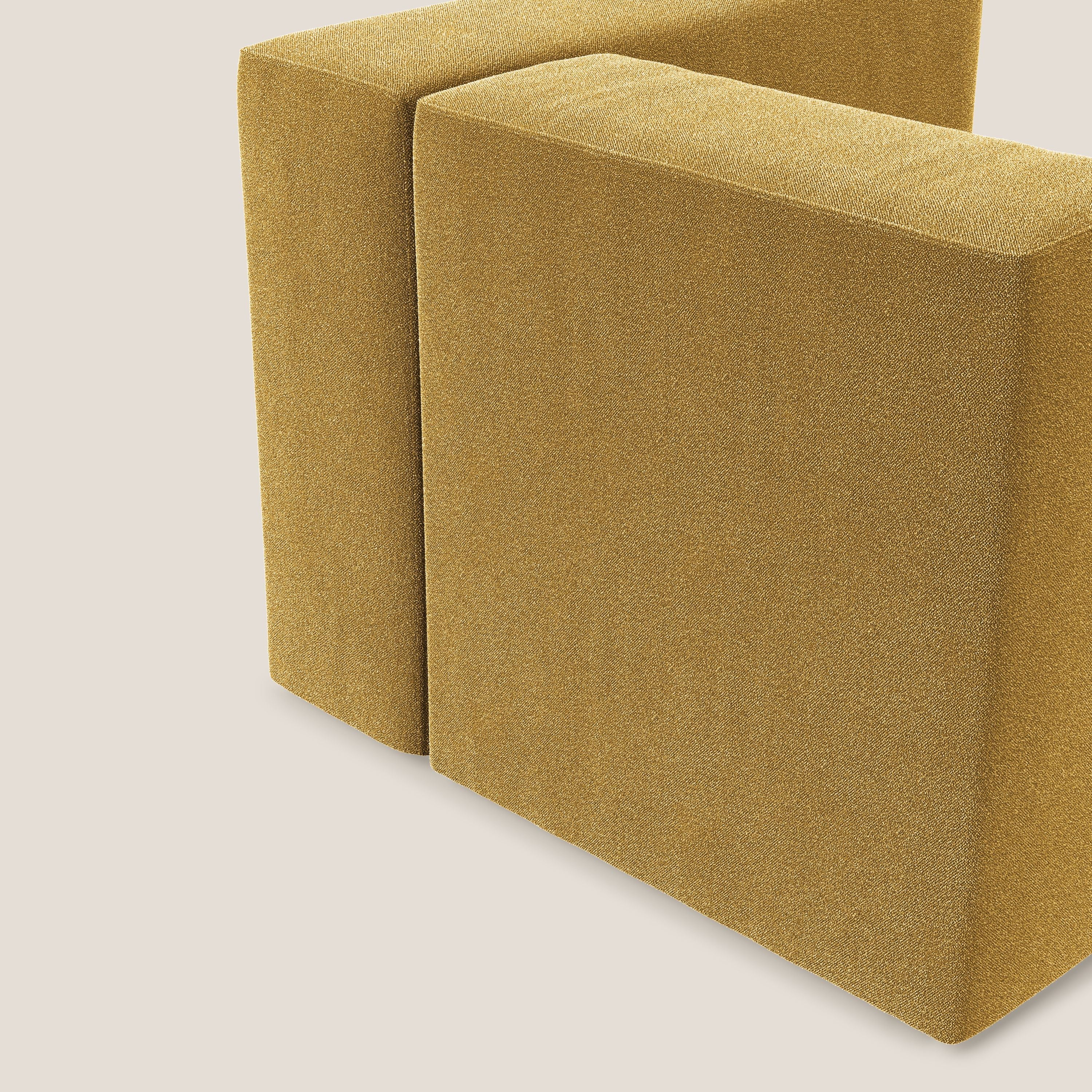 Nettuno modulo angolo/laterale in morbido tessuto bouclè T07 giallo - divani.store