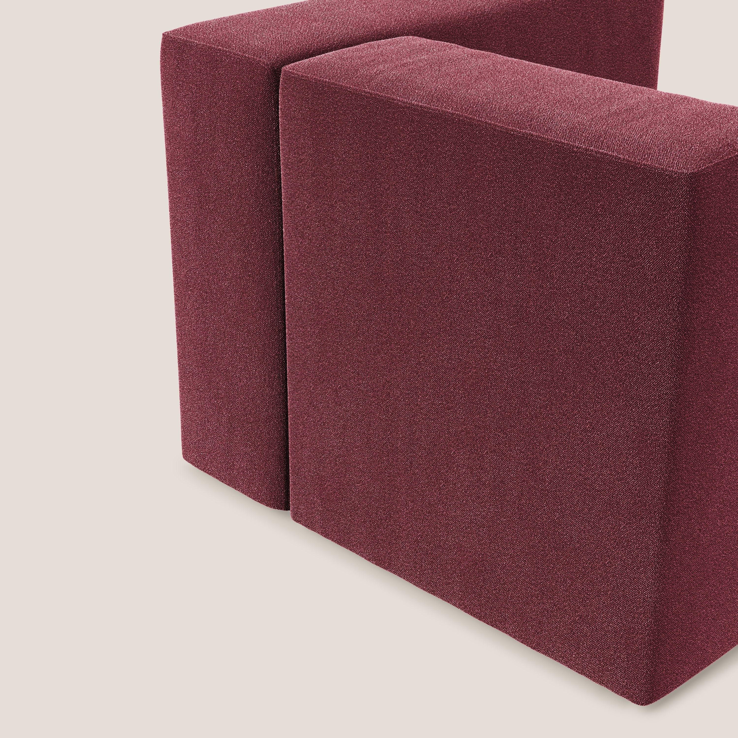 Nettuno modulo angolo/laterale in morbido tessuto bouclè T07 rosso - divani.store
