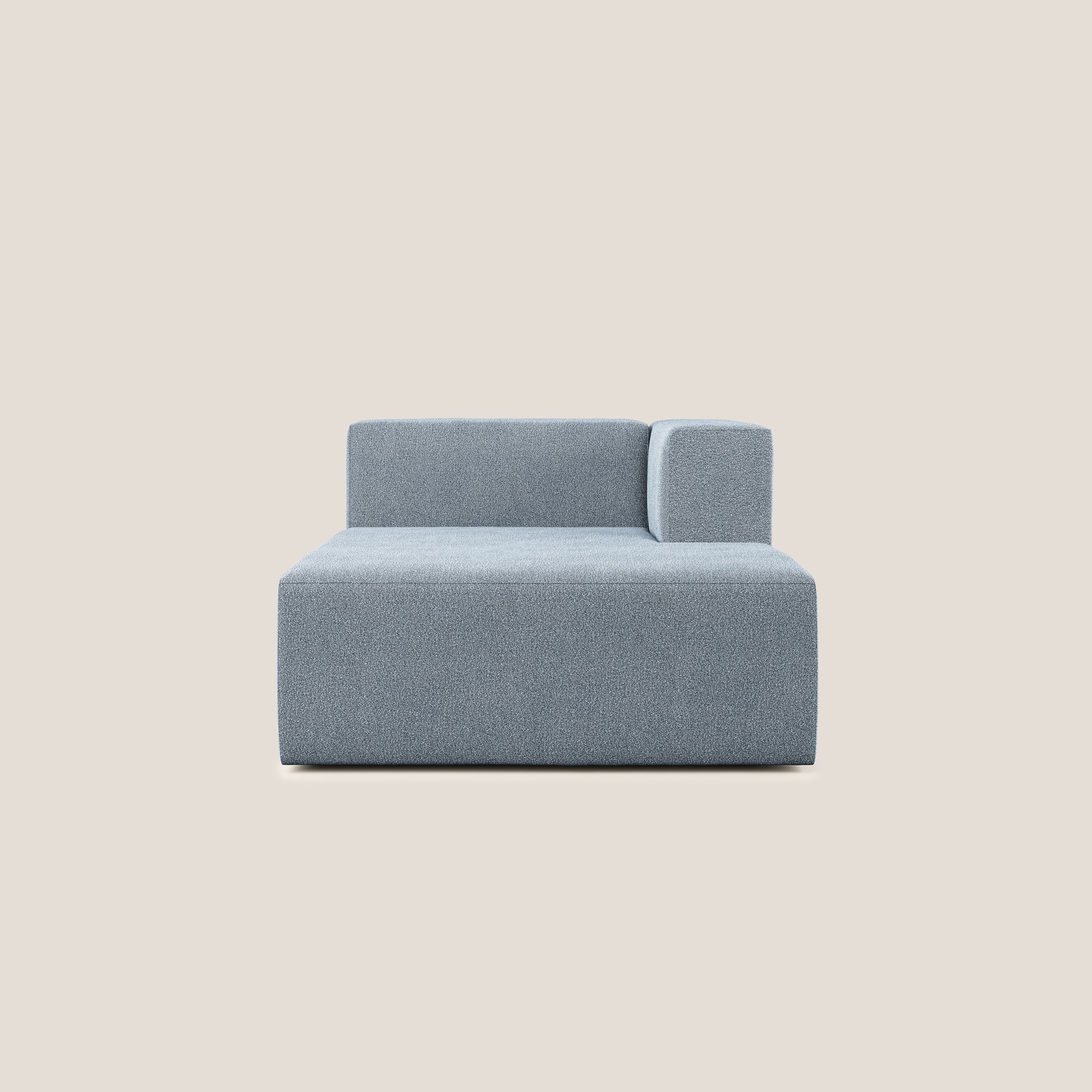 Nettuno modulo chaise longue in morbido tessuto bouclè T07 carta da zucchero - divani.store