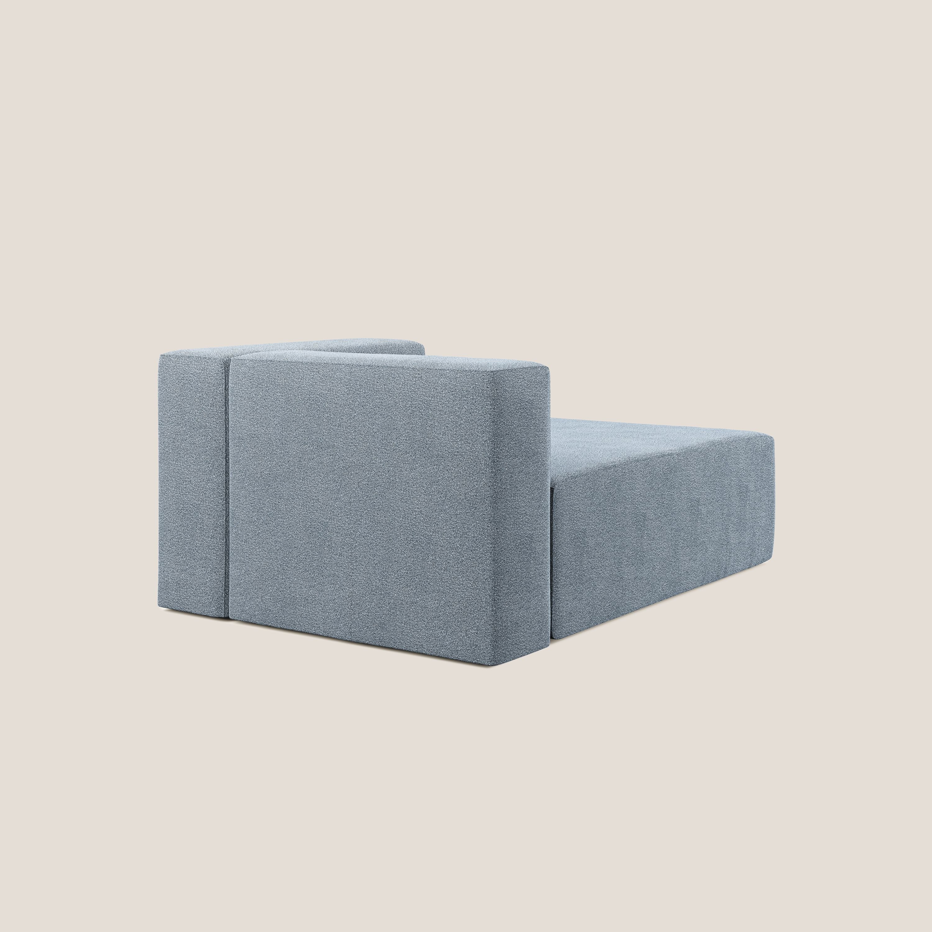 Nettuno modulo chaise longue in morbido tessuto bouclè T07 carta da zucchero - divani.store