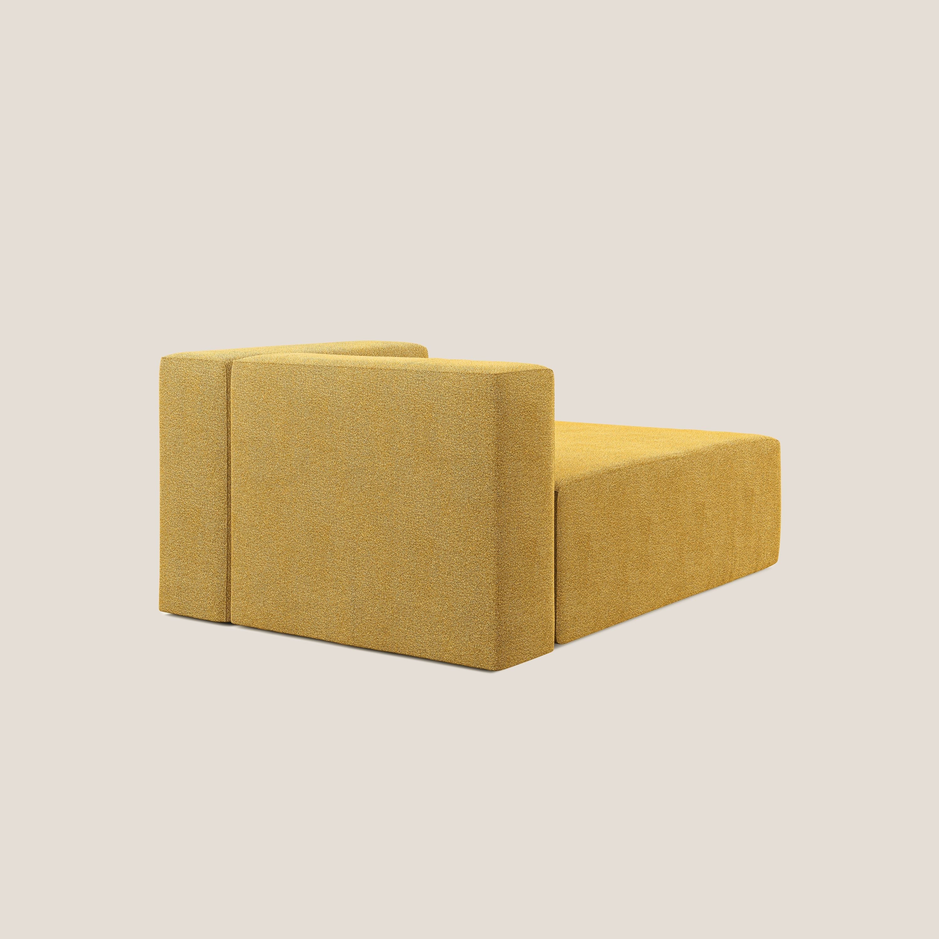 Nettuno modulo chaise longue in morbido tessuto bouclè T07 giallo - divani.store