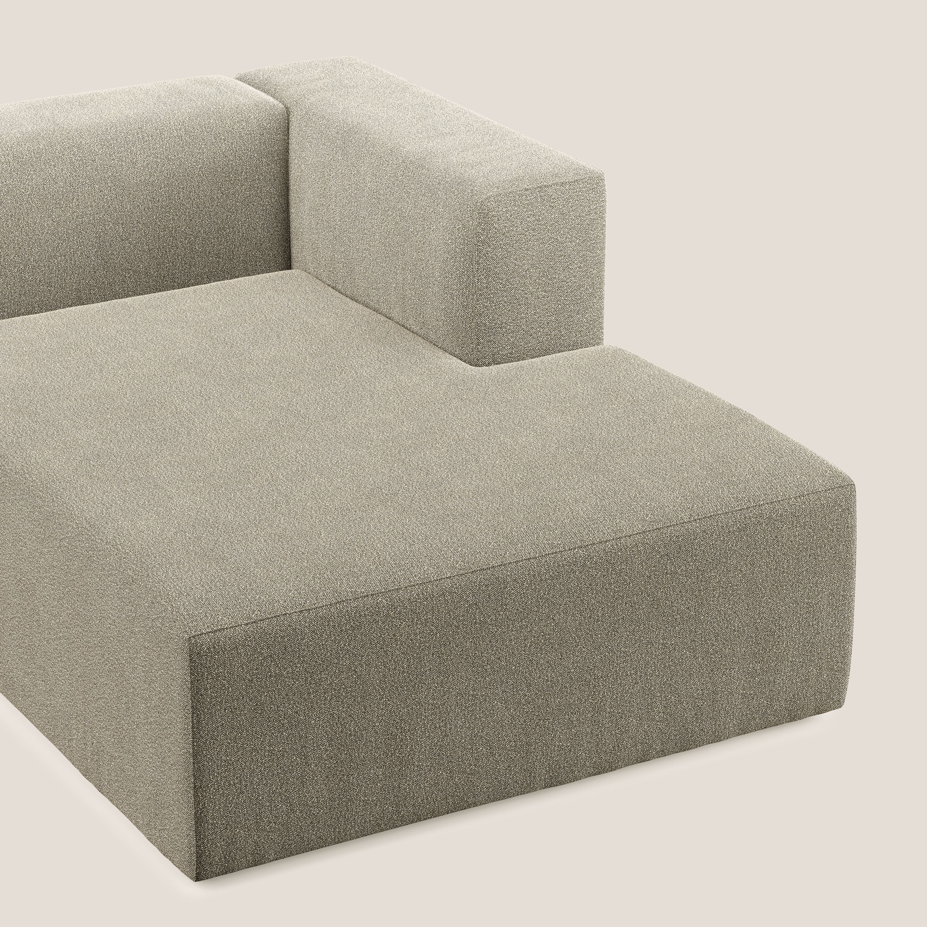 Nettuno modulo chaise longue in morbido tessuto bouclè T07 beige - divani.store