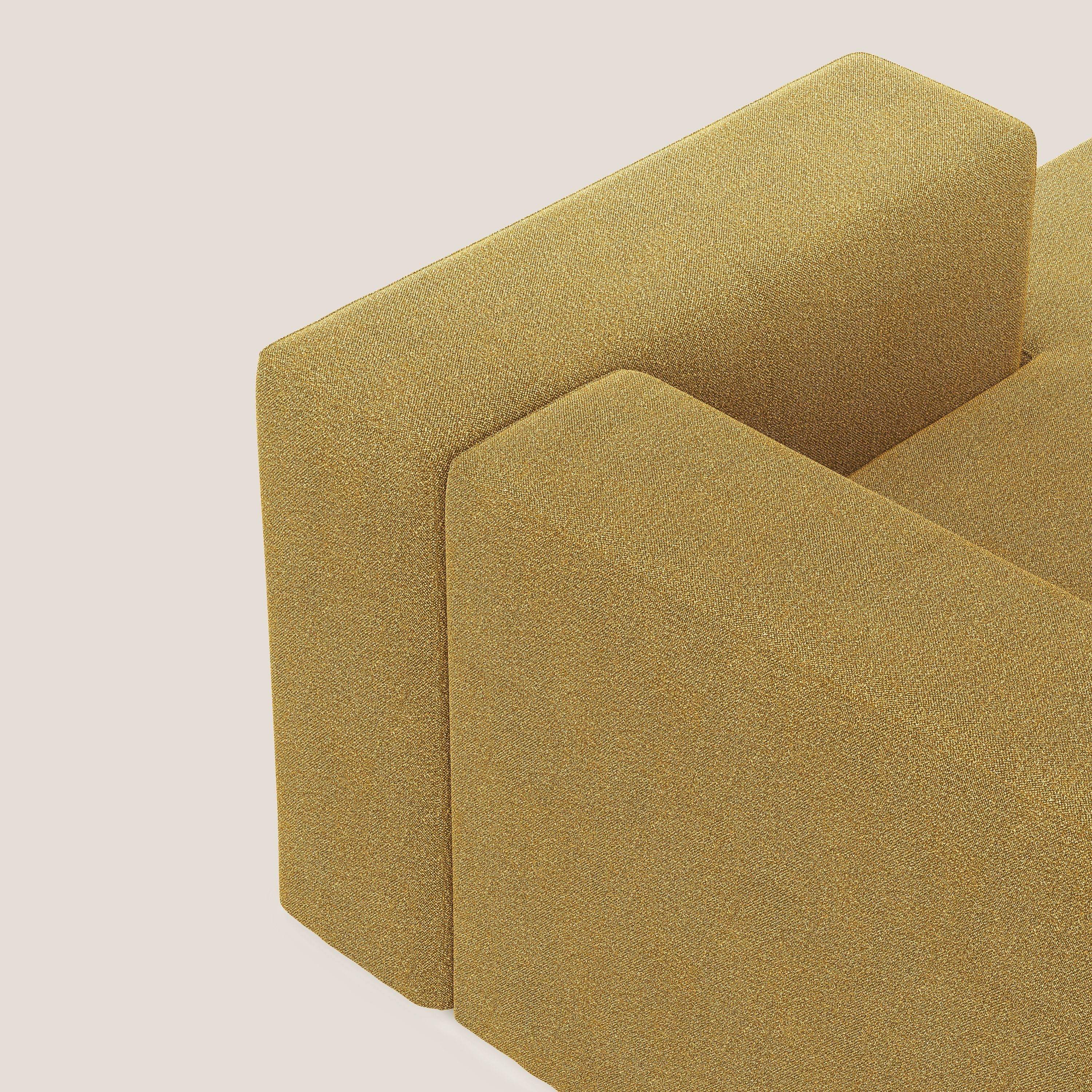 Nettuno modulo chaise longue in morbido tessuto bouclè T07 giallo - divani.store