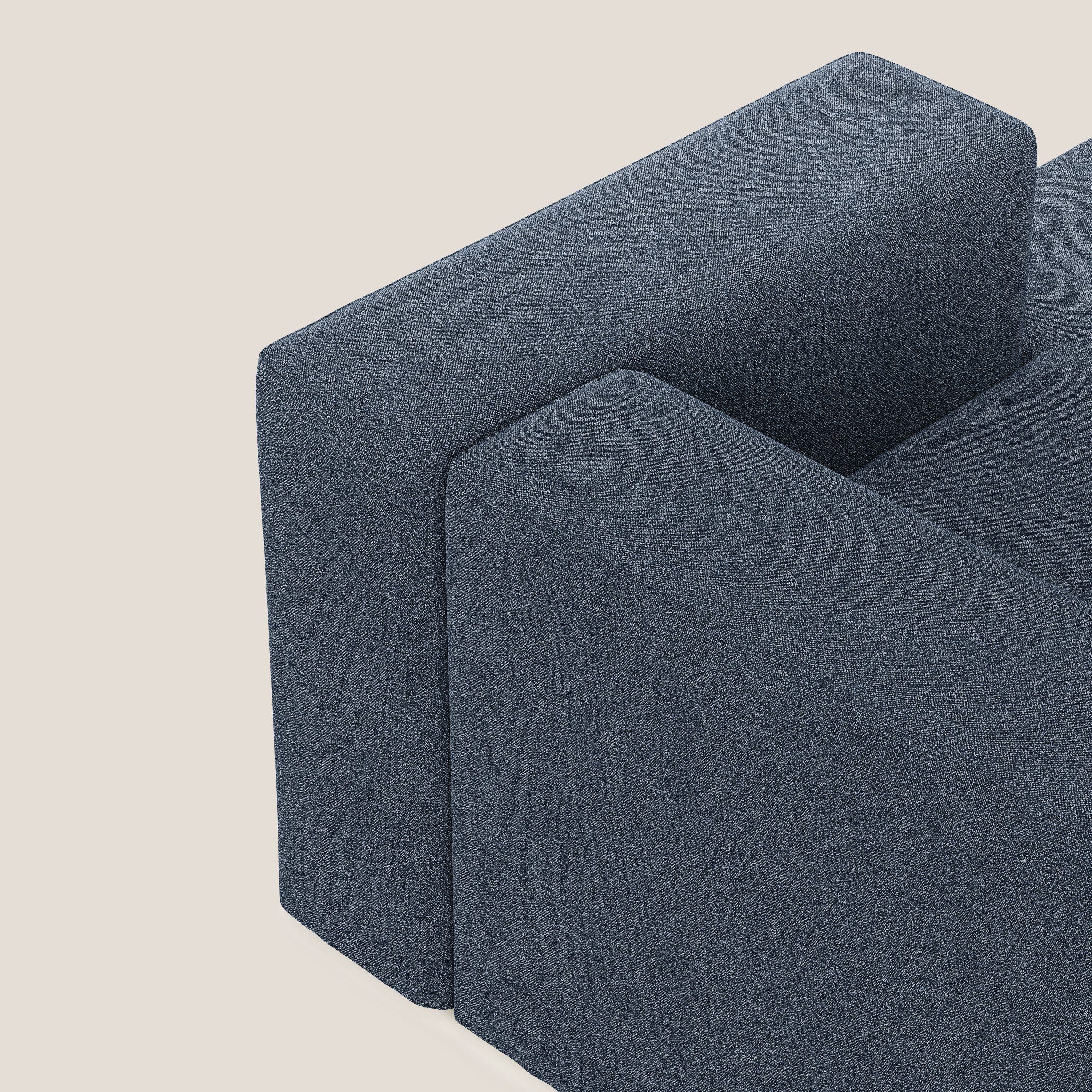 Nettuno modulo chaise longue in morbido tessuto bouclè T07 blu - divani.store