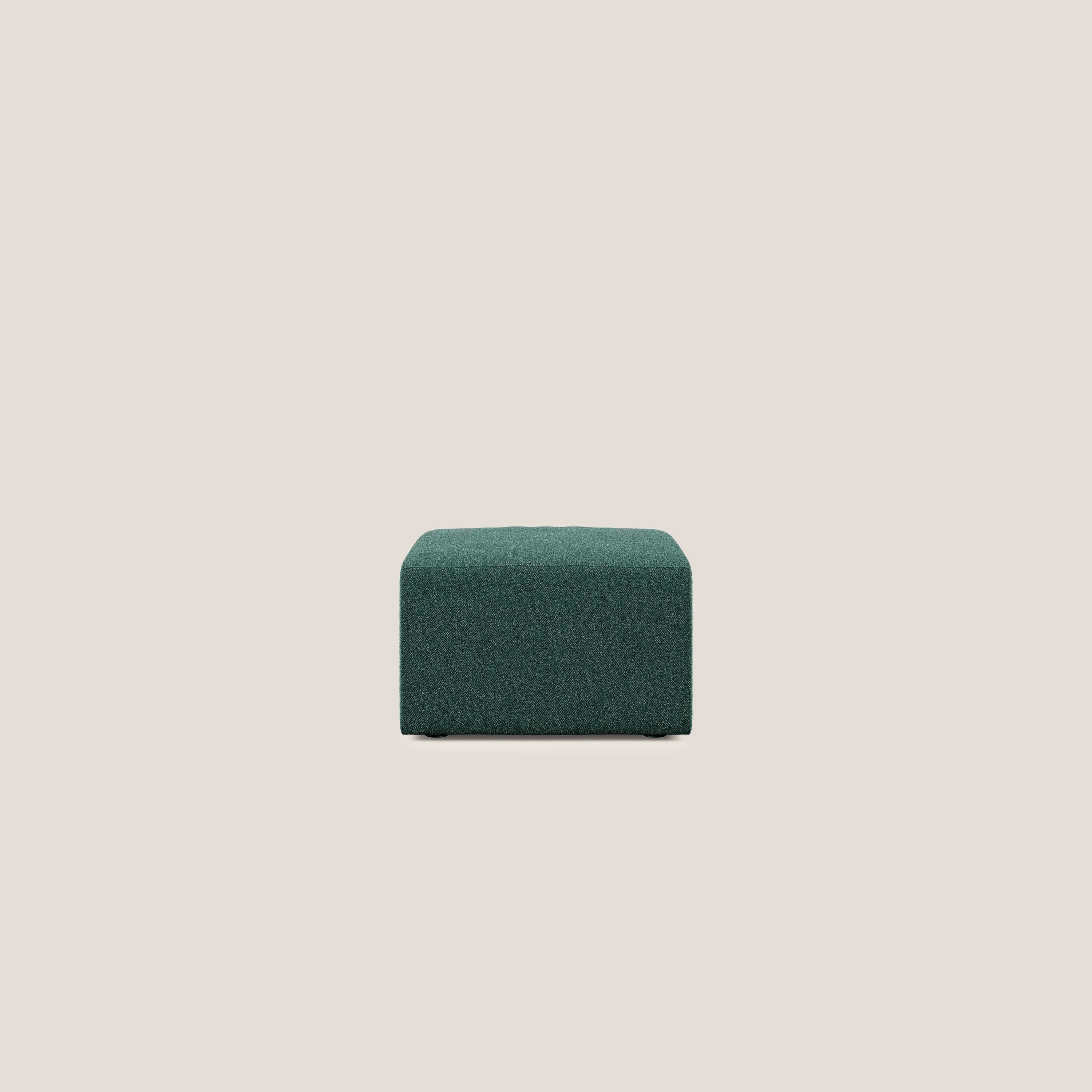 Nettuno modulo pouf in morbido tessuto bouclè T07 verde - divani.store