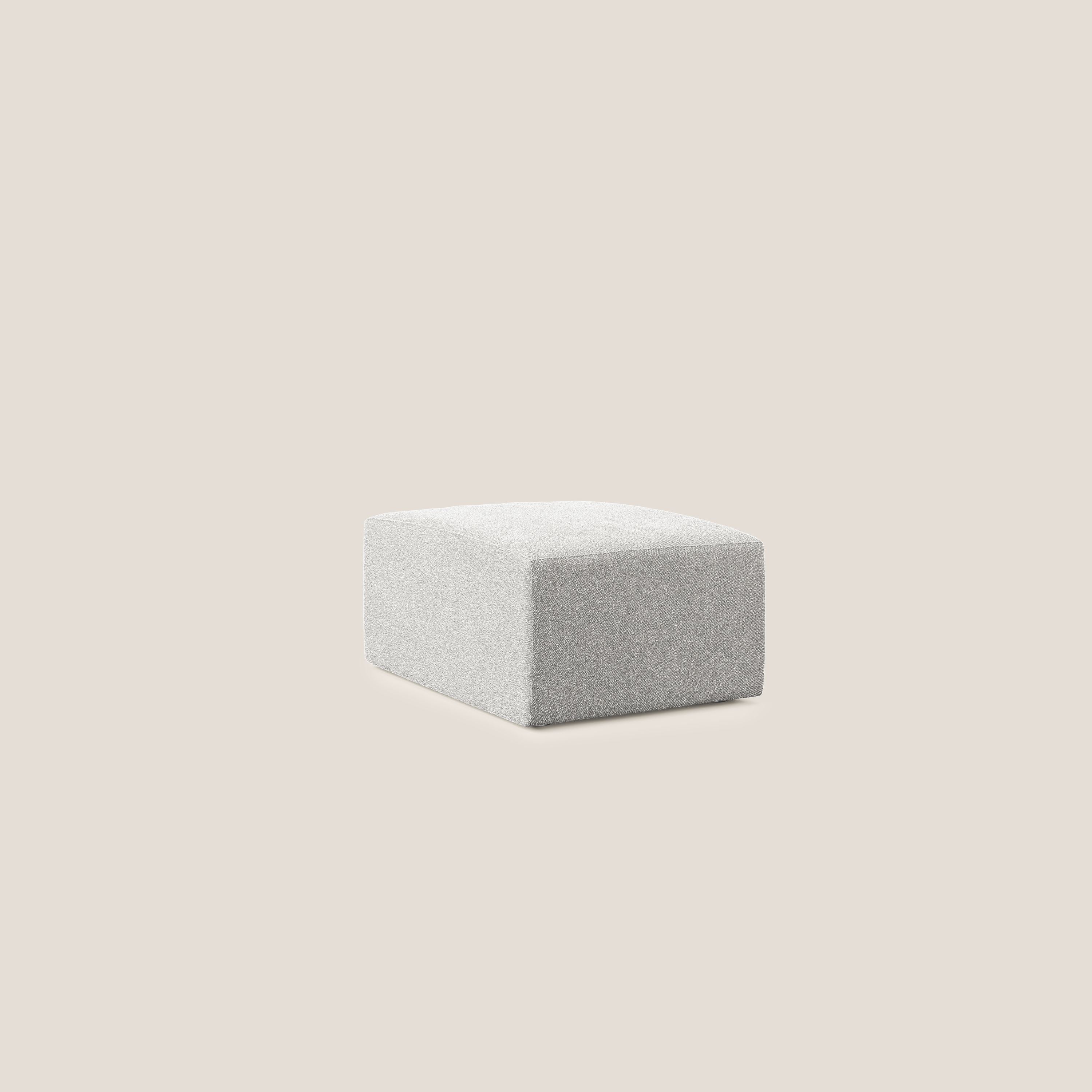 Nettuno modulo pouf in morbido tessuto bouclè T07 grigio - divani.store