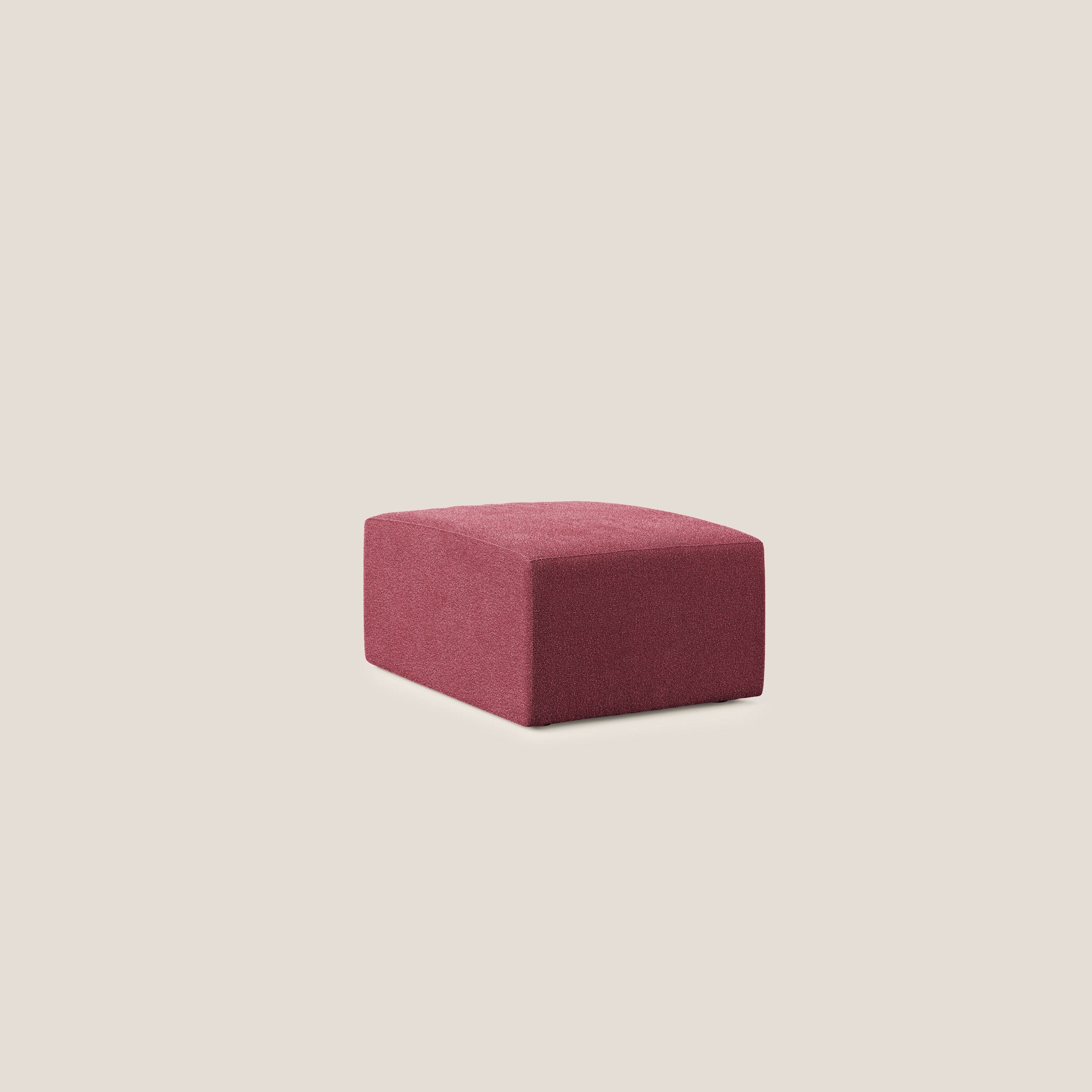 Nettuno modulo pouf in morbido tessuto bouclè T07 rosso - divani.store