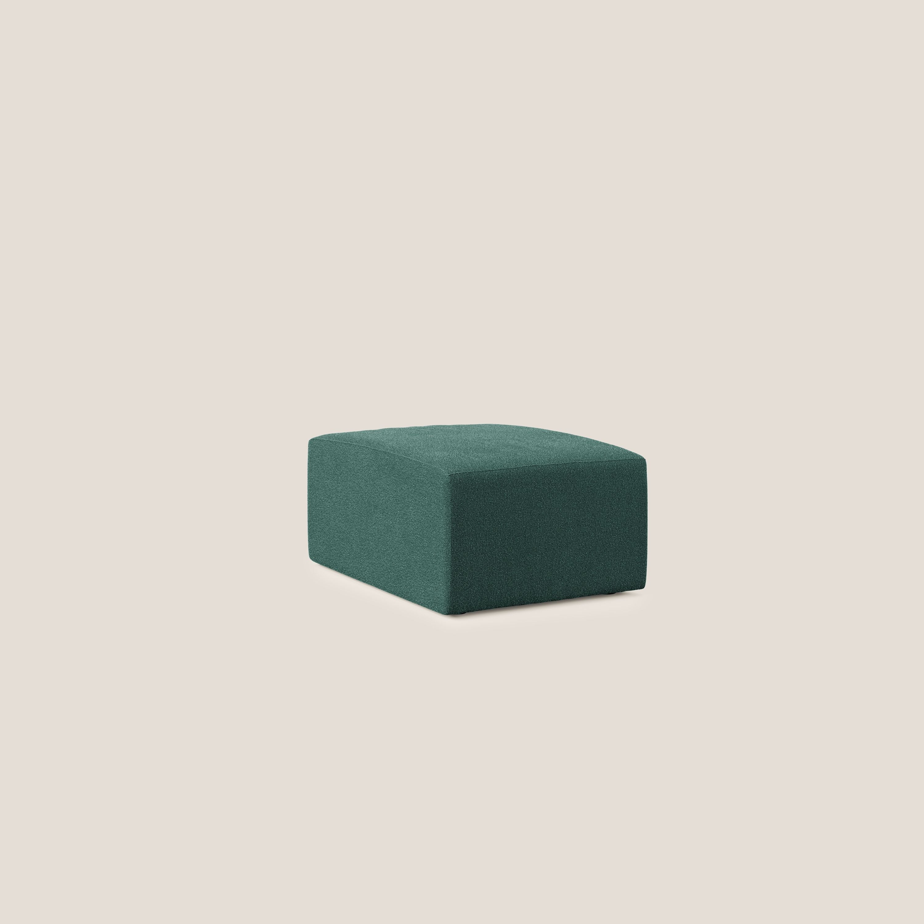 Nettuno modulo pouf in morbido tessuto bouclè T07 verde - divani.store
