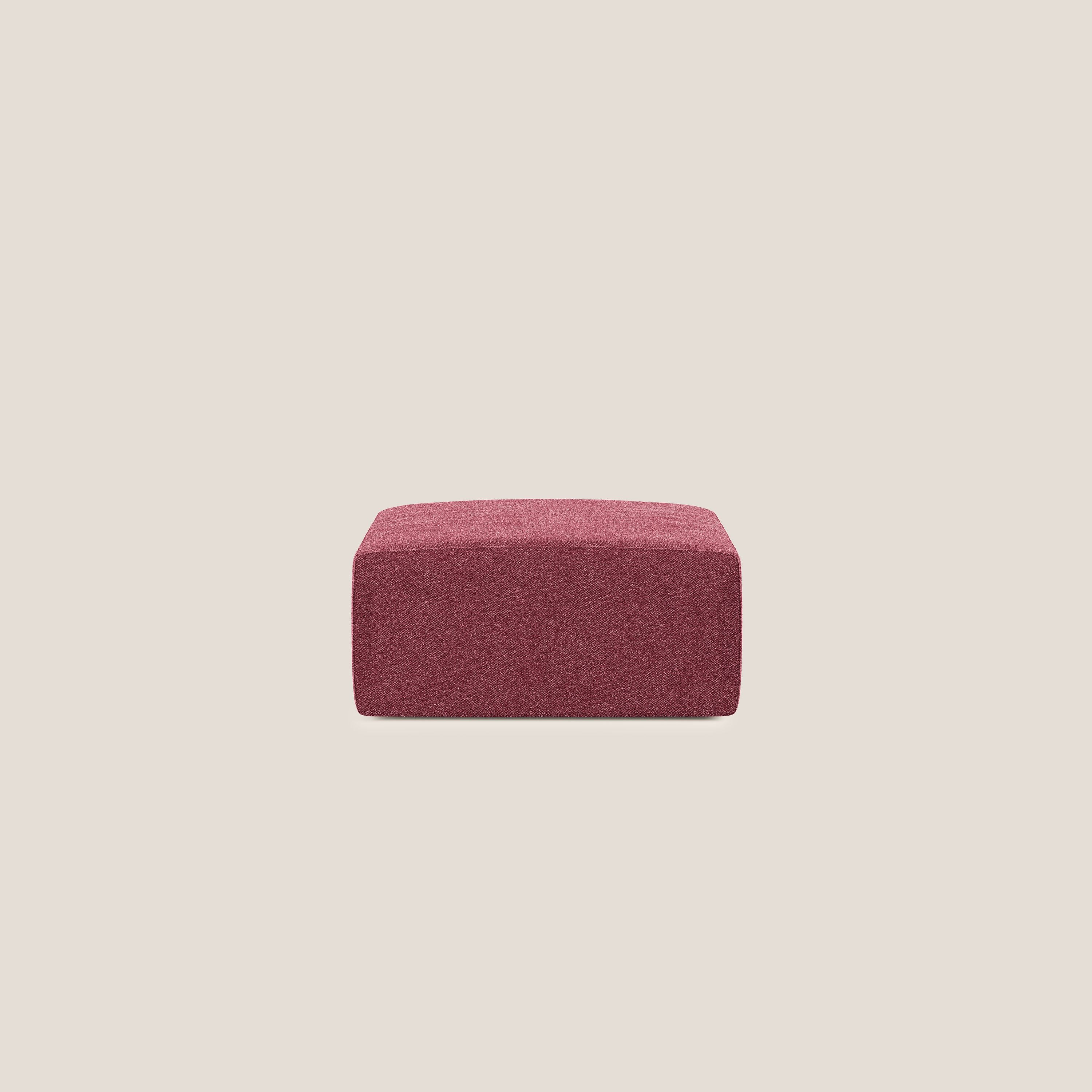 Nettuno modulo pouf in morbido tessuto bouclè T07 rosso - divani.store