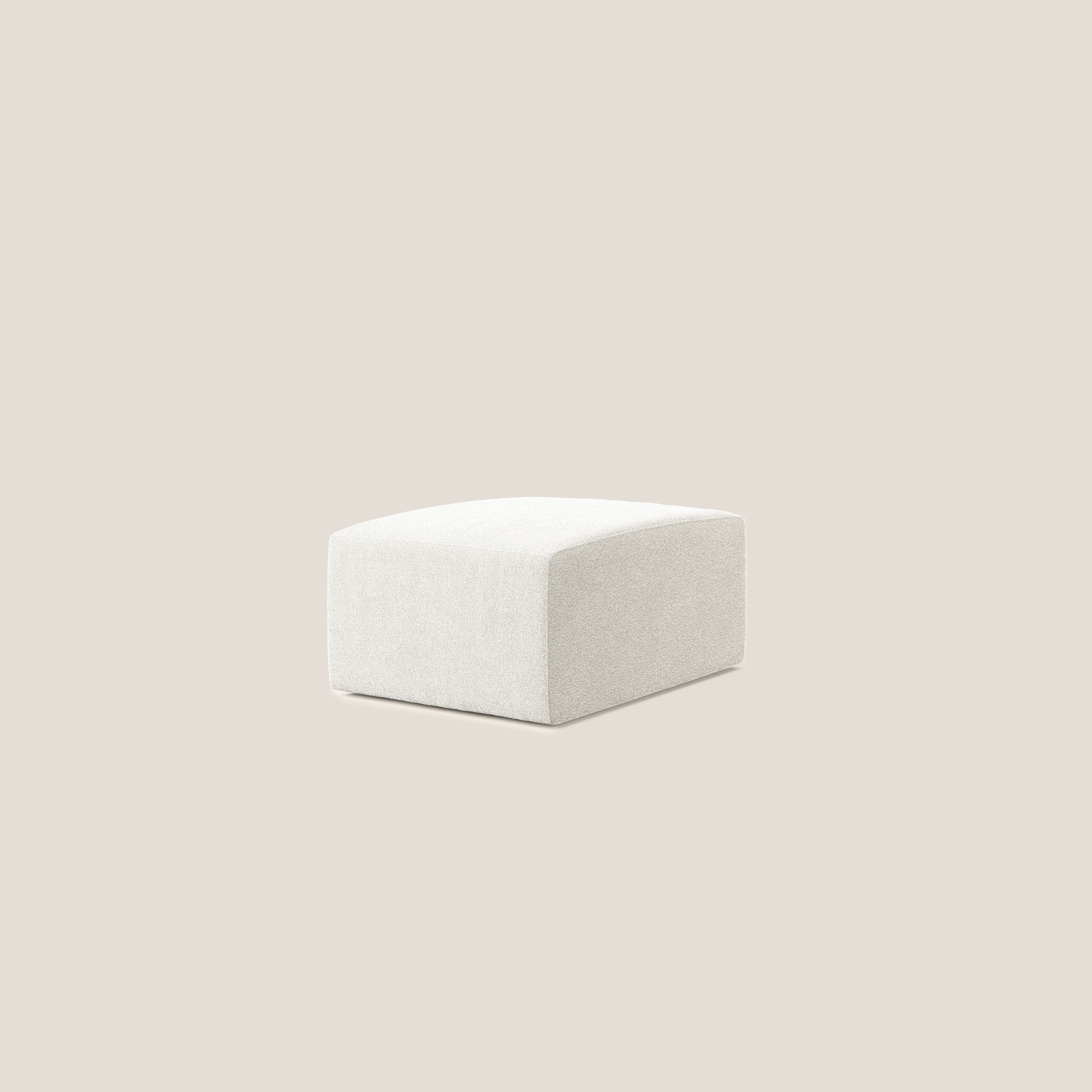 Nettuno modulo pouf in morbido tessuto bouclè T07 bianco - divani.store