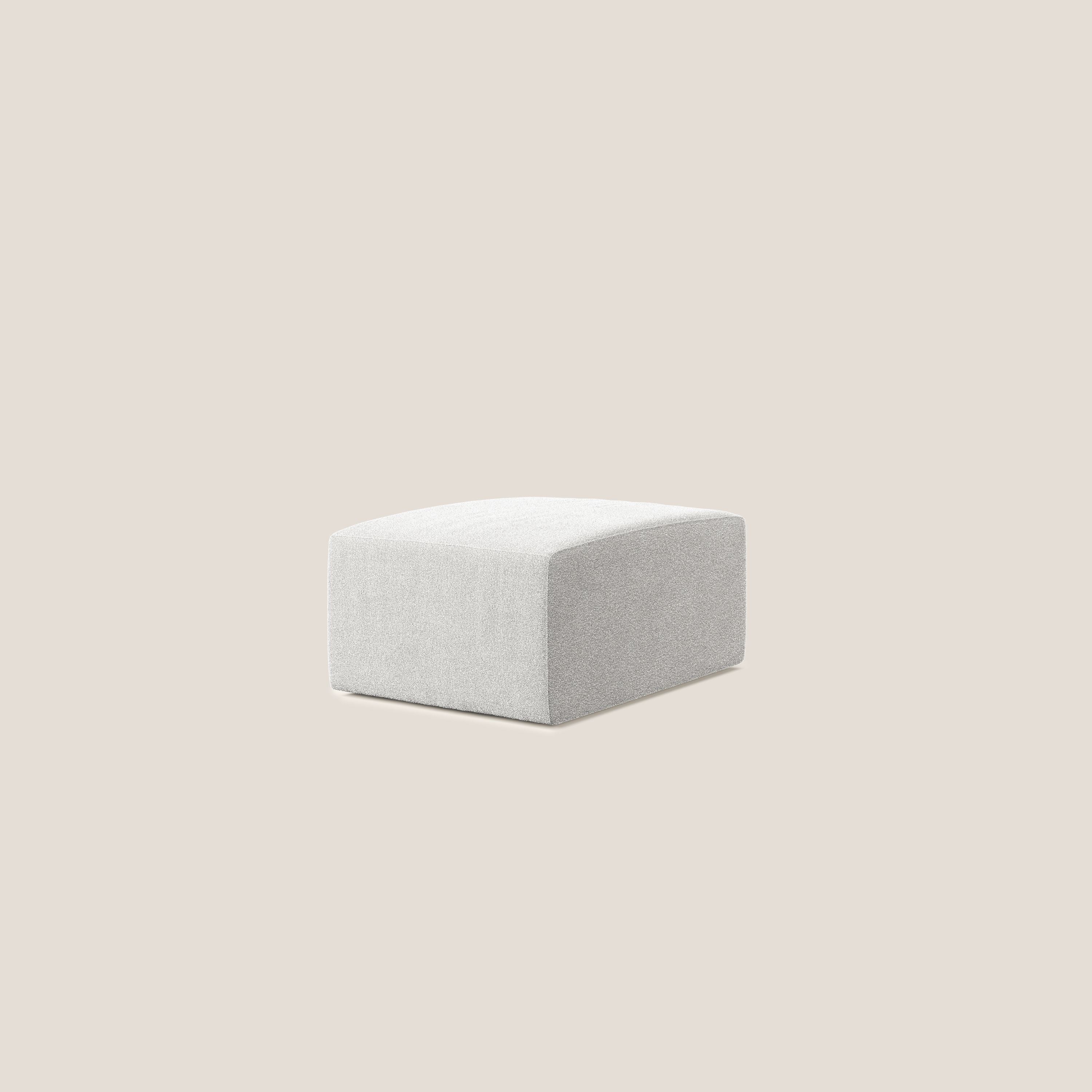 Nettuno modulo pouf in morbido tessuto bouclè T07 grigio - divani.store