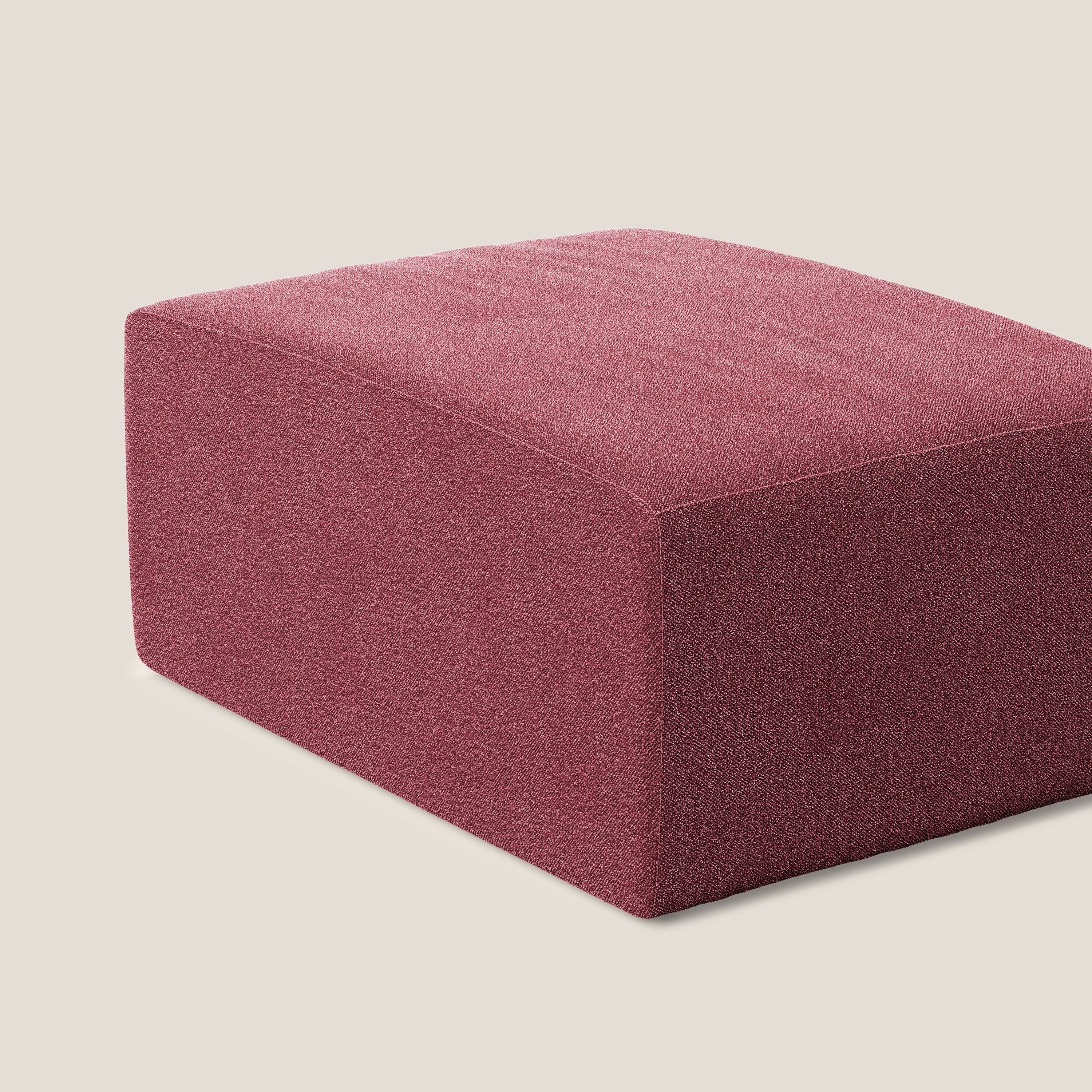 Nettuno modulo pouf in morbido tessuto bouclè T07 rosso - divani.store