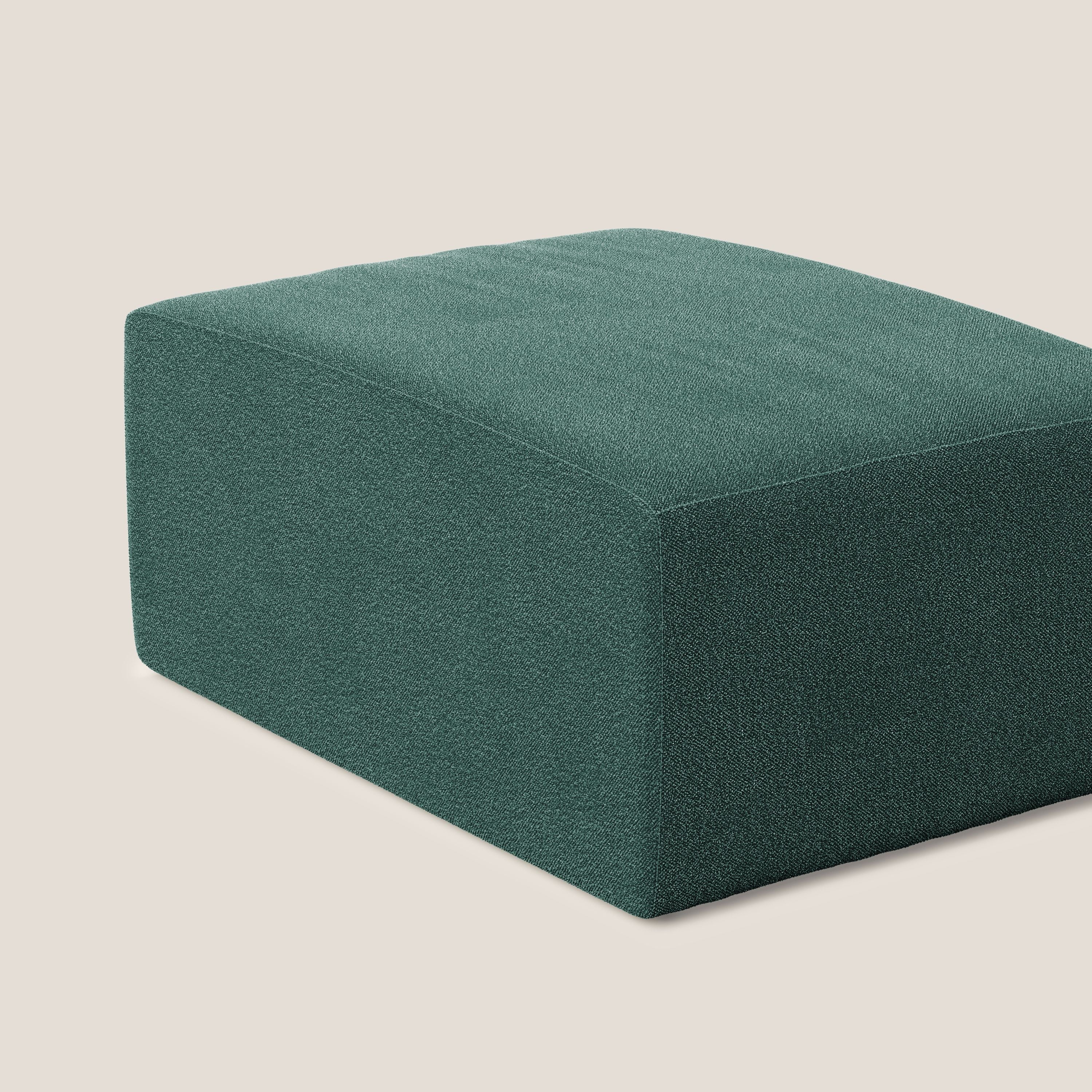 Nettuno modulo pouf in morbido tessuto bouclè T07 verde - divani.store