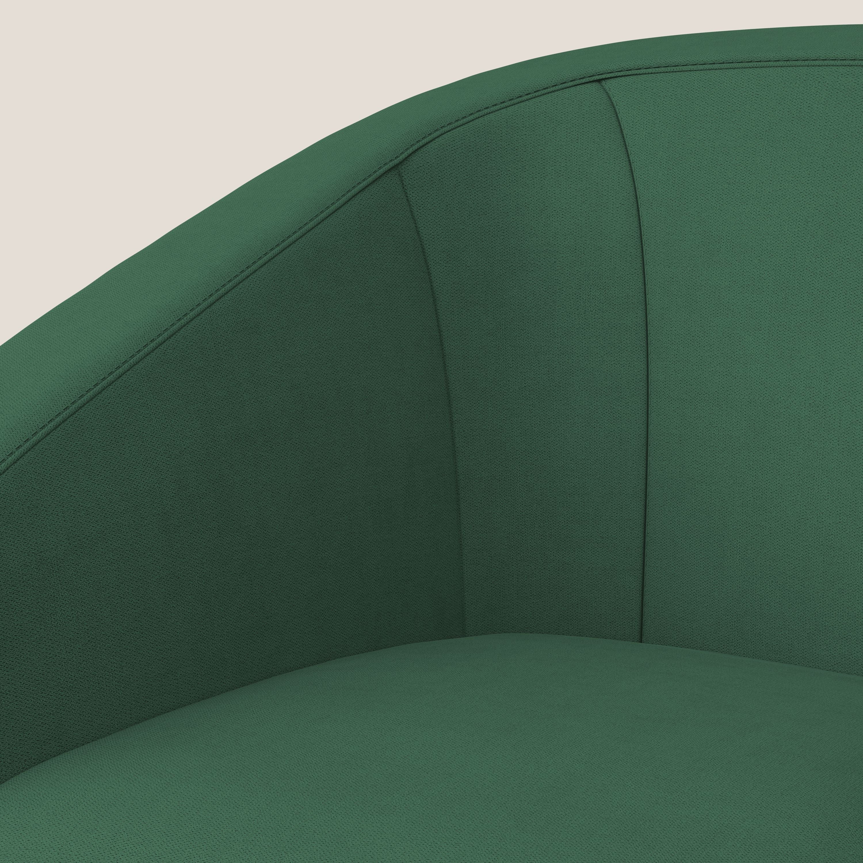 Pandora Poltroncina in tessuto morbido impermeabile T02 verde - divani.store