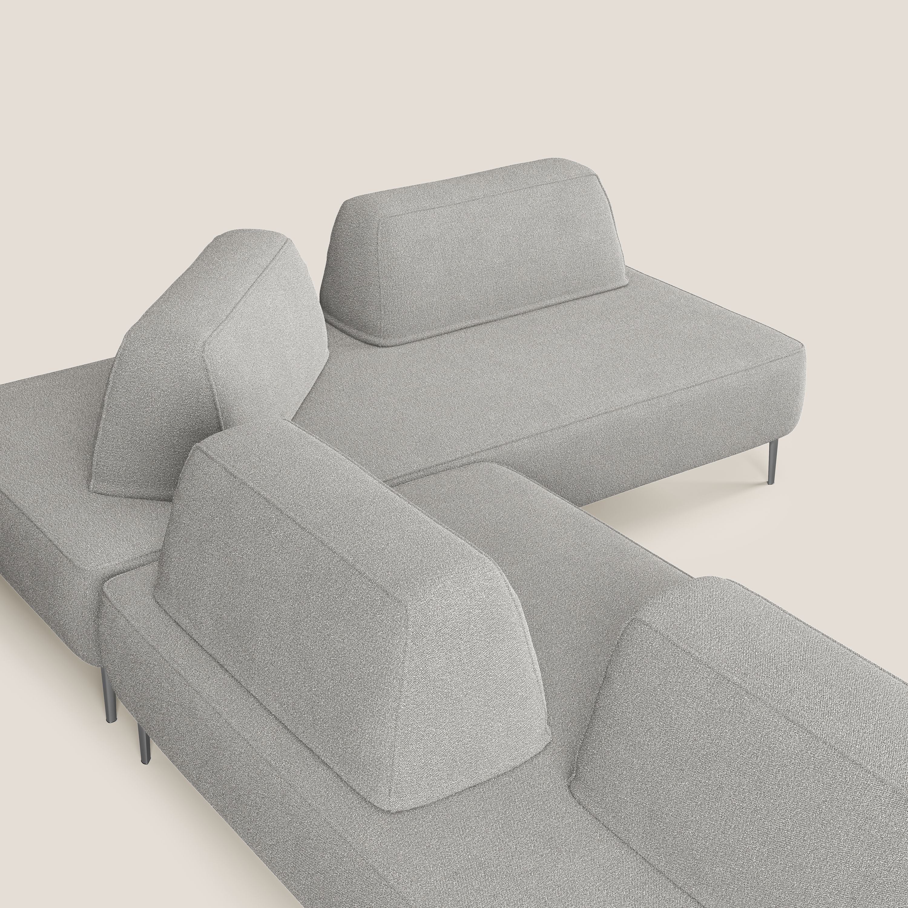 Newton divano angolare modulare con schienali movibili T07 grigio - divani.store