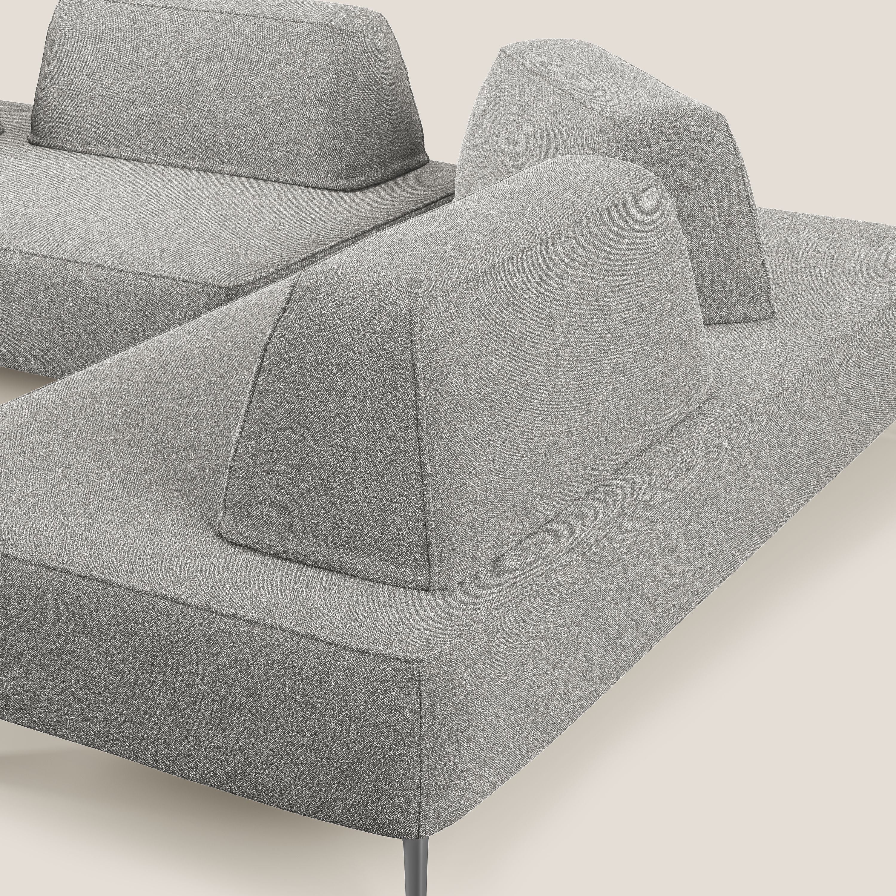 Newton divano angolare modulare con schienali movibili T07 grigio - divani.store