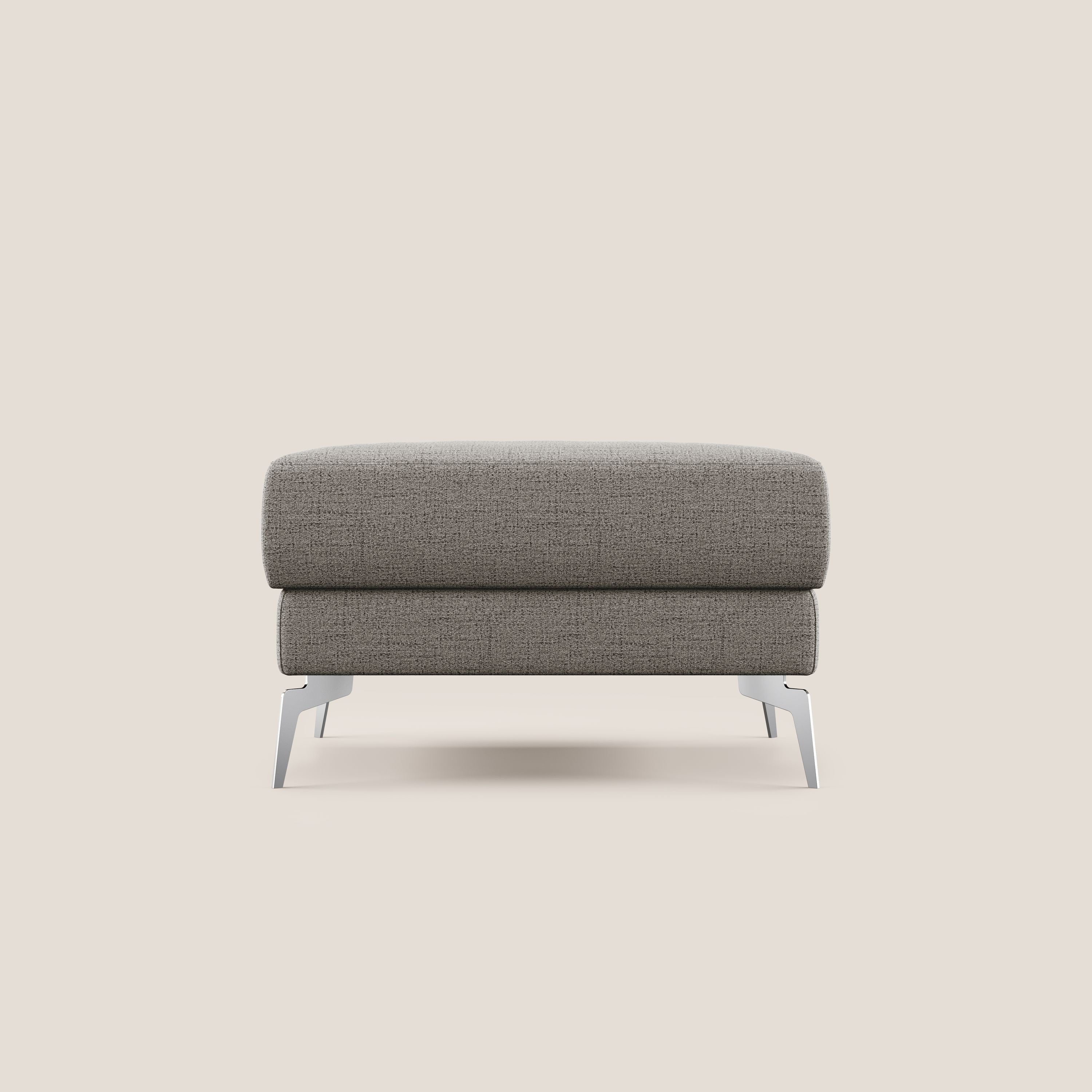 Star Pouf con piedini alti in tessuto impermeabile fiammato T03 talpa - divani.store