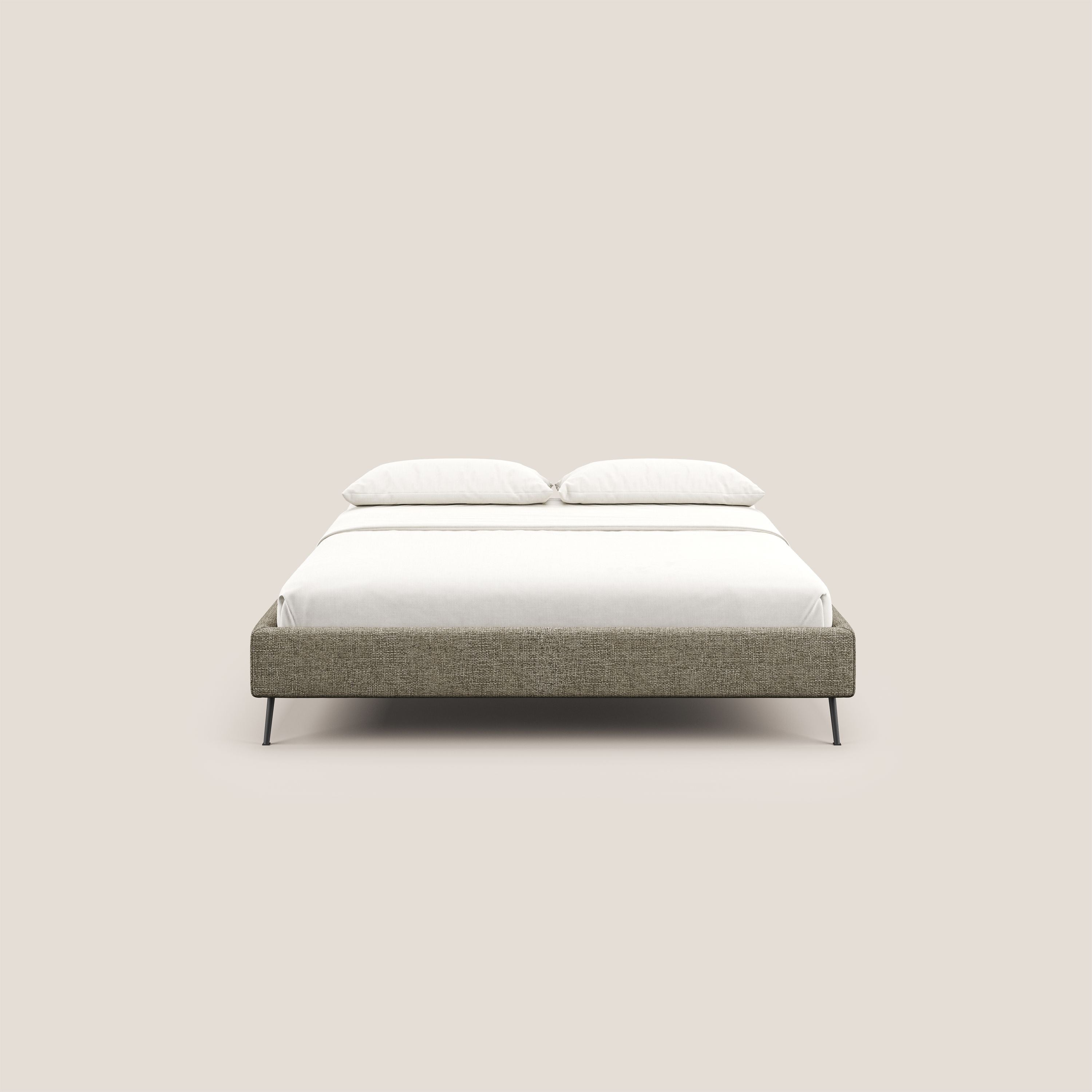 Steve sommier giroletto piedi alti in tessuto impermeabile T10 tortora - divani.store