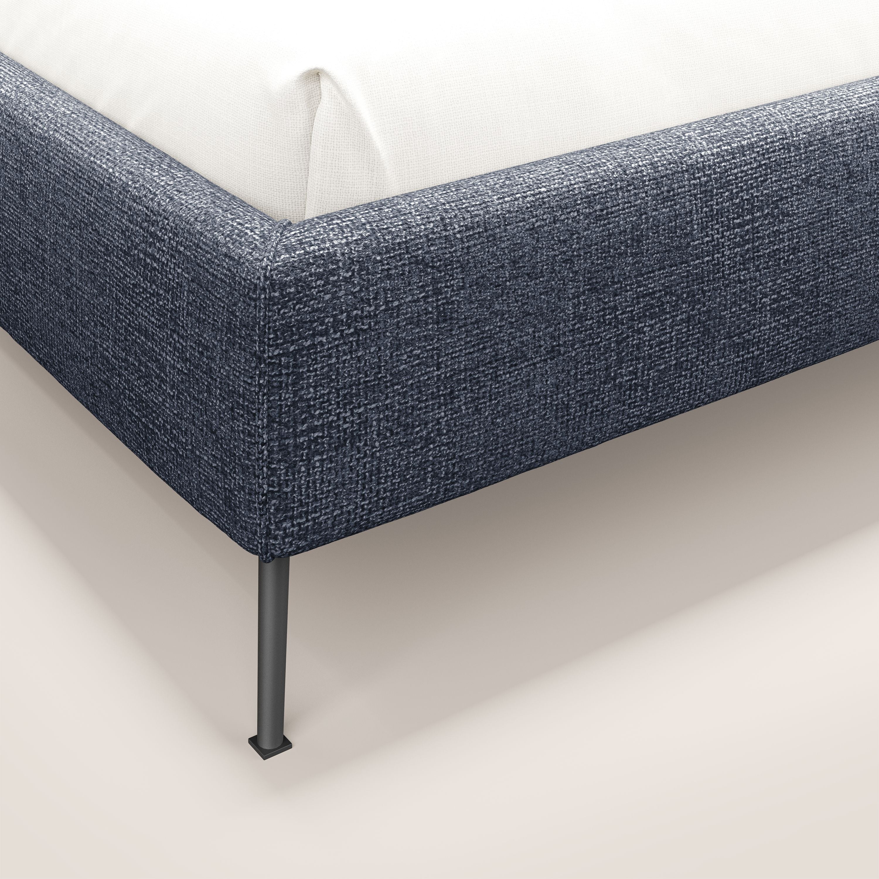 Steve sommier giroletto piedi alti in tessuto impermeabile T10 blu - divani.store