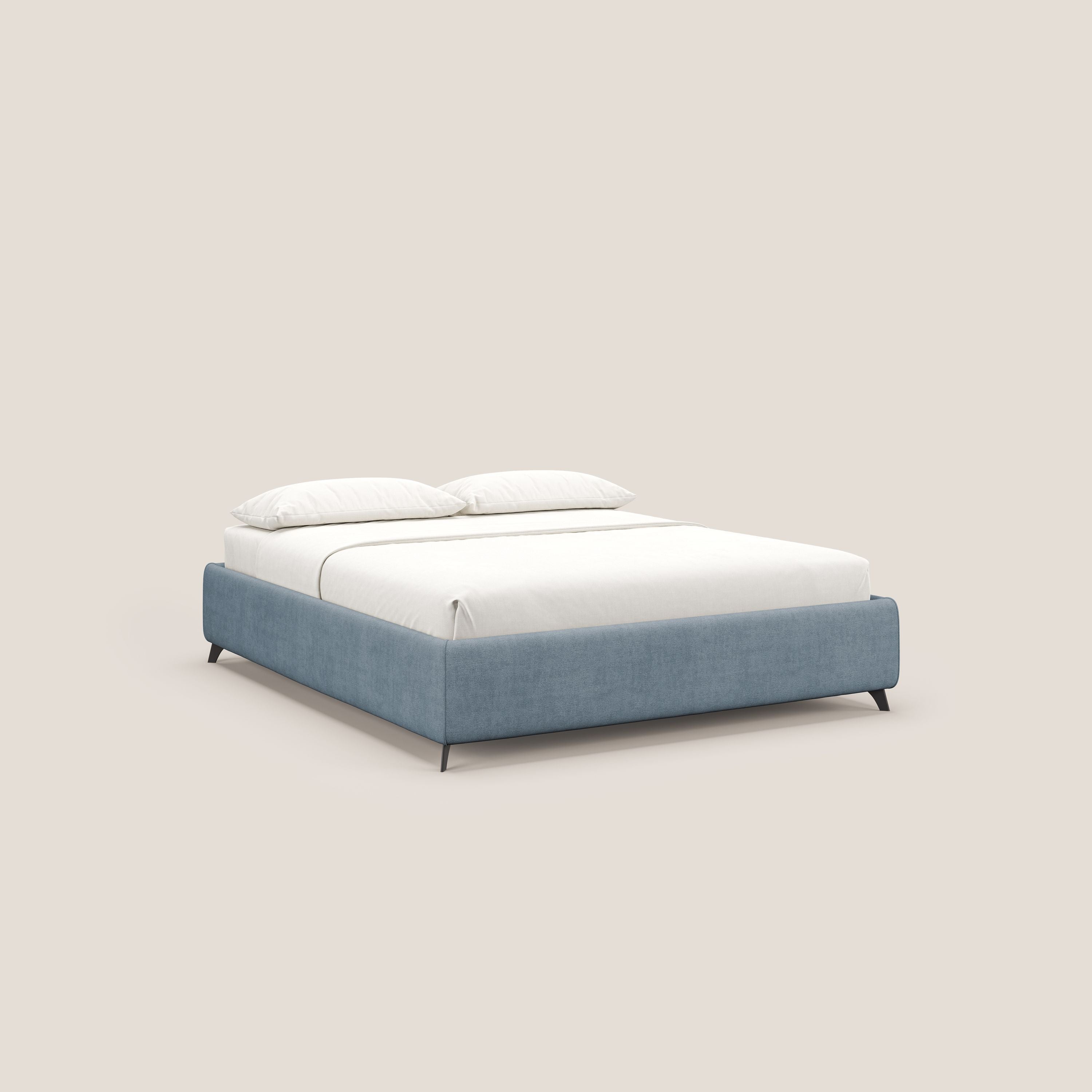 Sara sommier con giroletto contenitore in tessuto impermeabile T02 carta da zucchero - divani.store