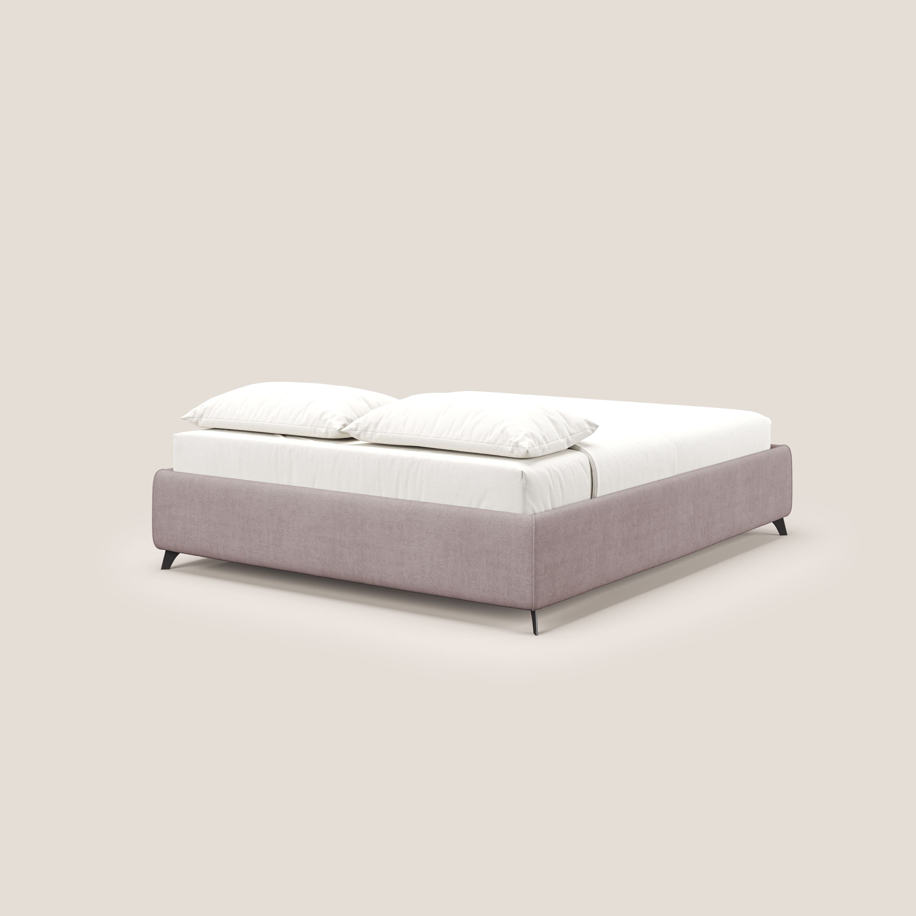 Sara sommier con giroletto contenitore in tessuto impermeabile T02 rosa - divani.store