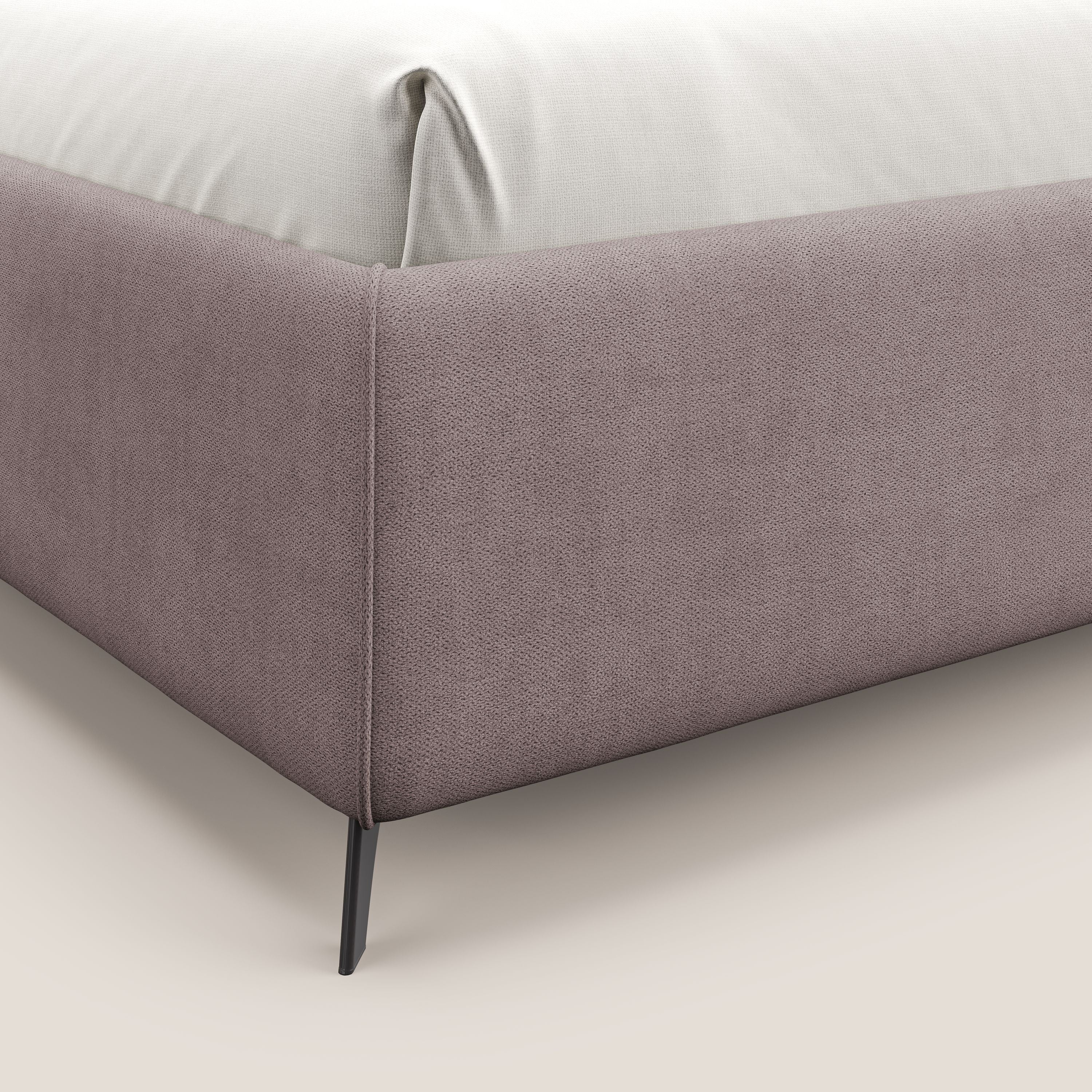 Sara sommier con giroletto contenitore in tessuto impermeabile T02 rosa - divani.store