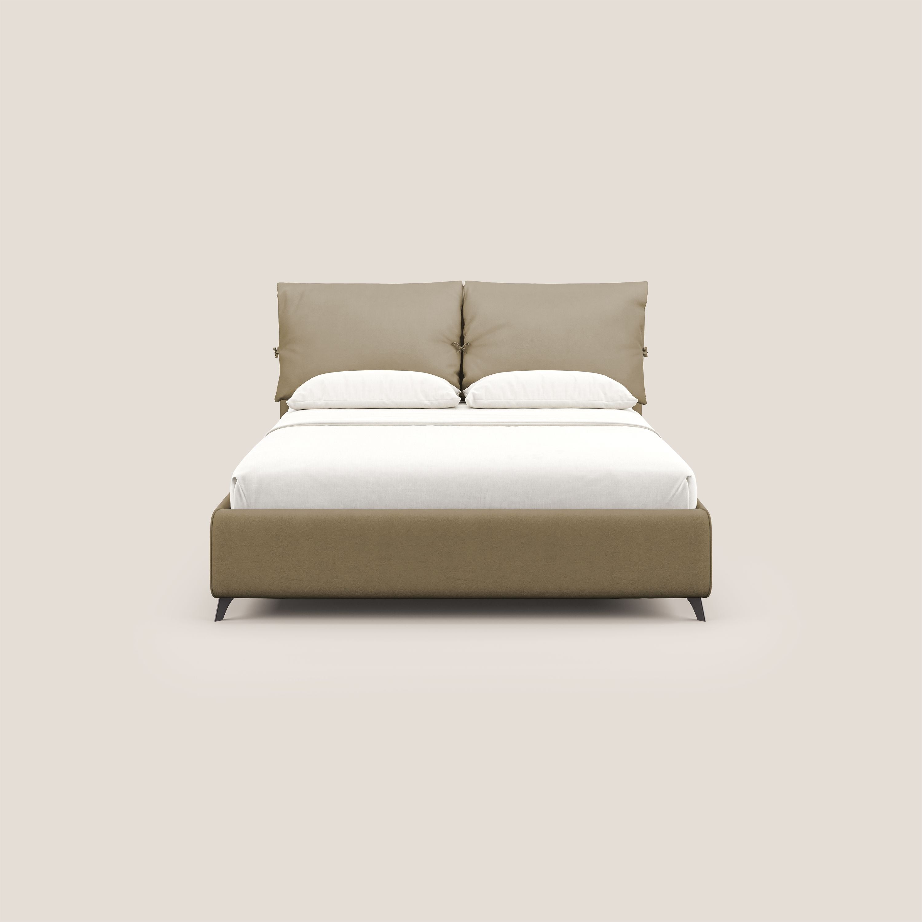 Susan letto imbottito contenitore completamente sfoderabile in microfibra smacchiabile T11 beige - divani.store