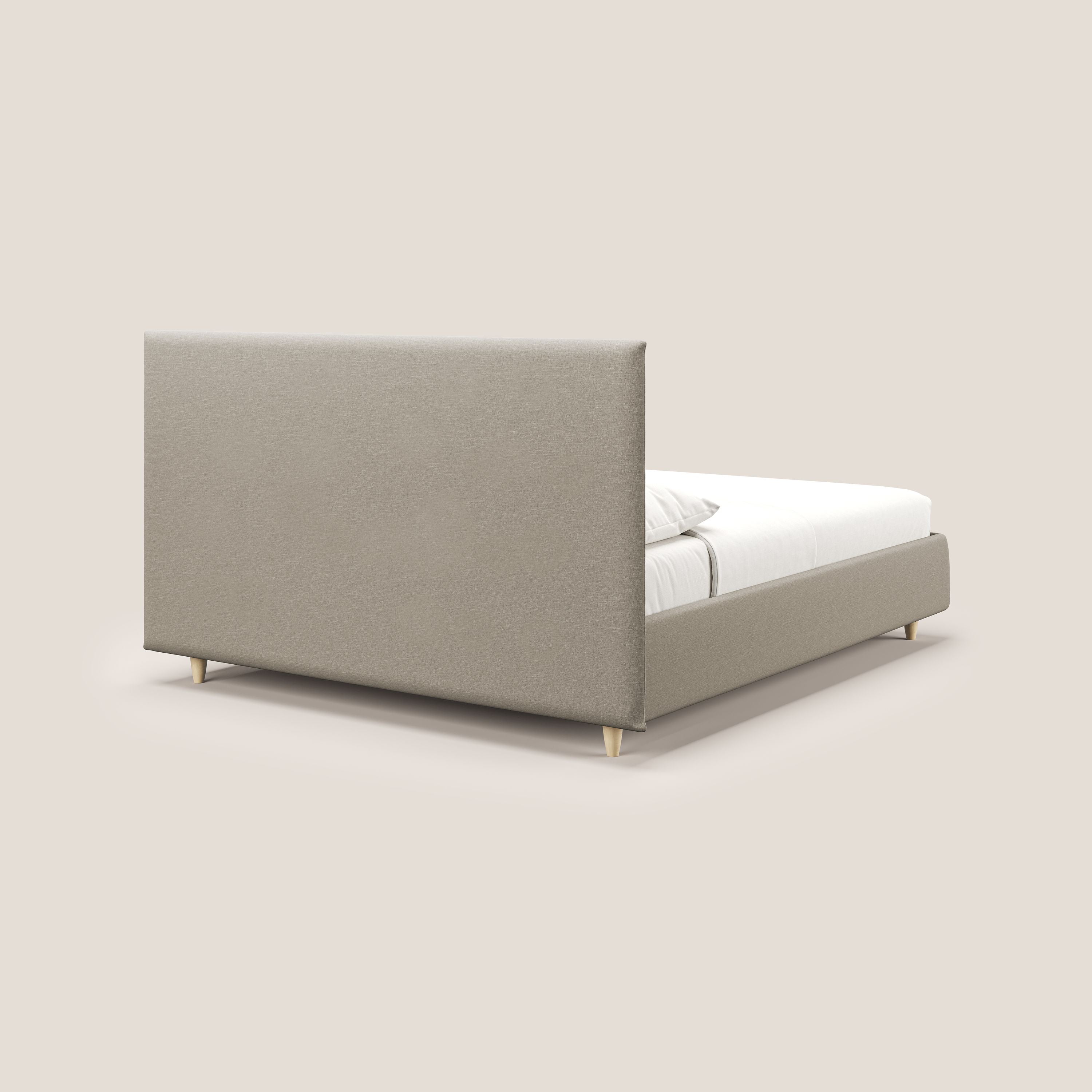 Teresa letto contenitore e sfoderabile in tessuto misto cotone impermeabile T13 panna - divani.store