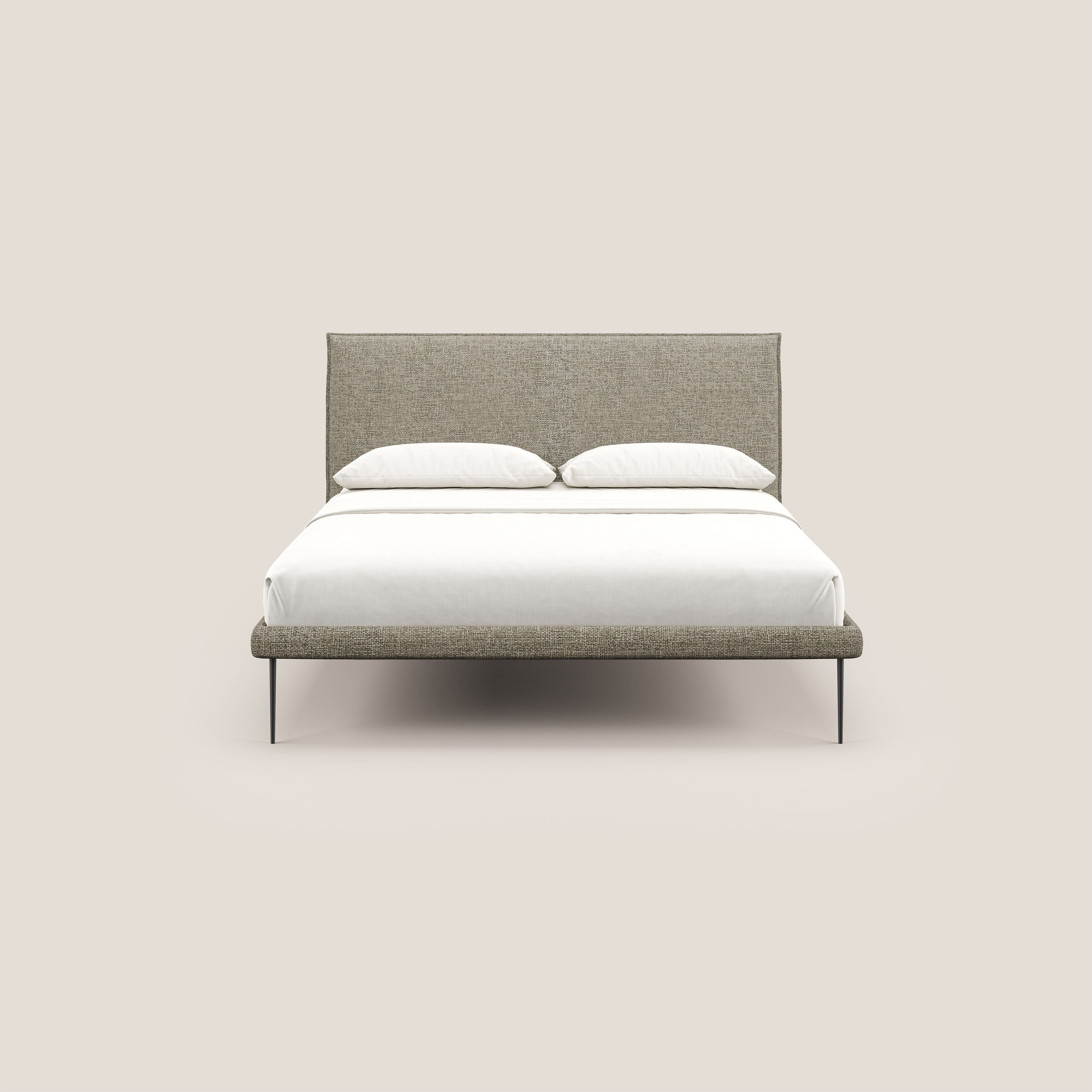 Theo letto imbottito moderno sfoderabile con piedi alti in metallo in tessuto impermeabile T10 - divani.store