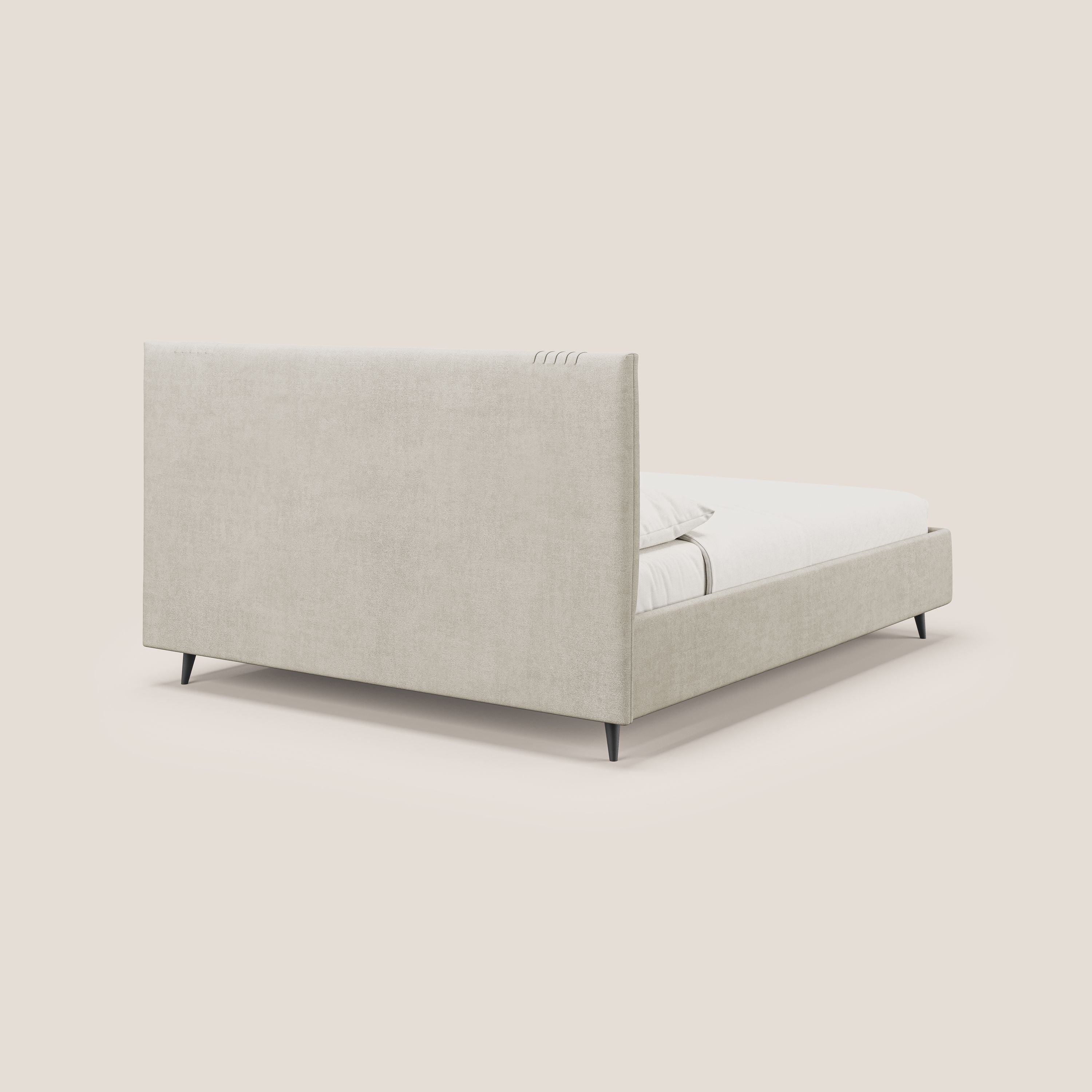 Yvonne letto contenitore in morbido tessuto impermeabile T02 panna - divani.store