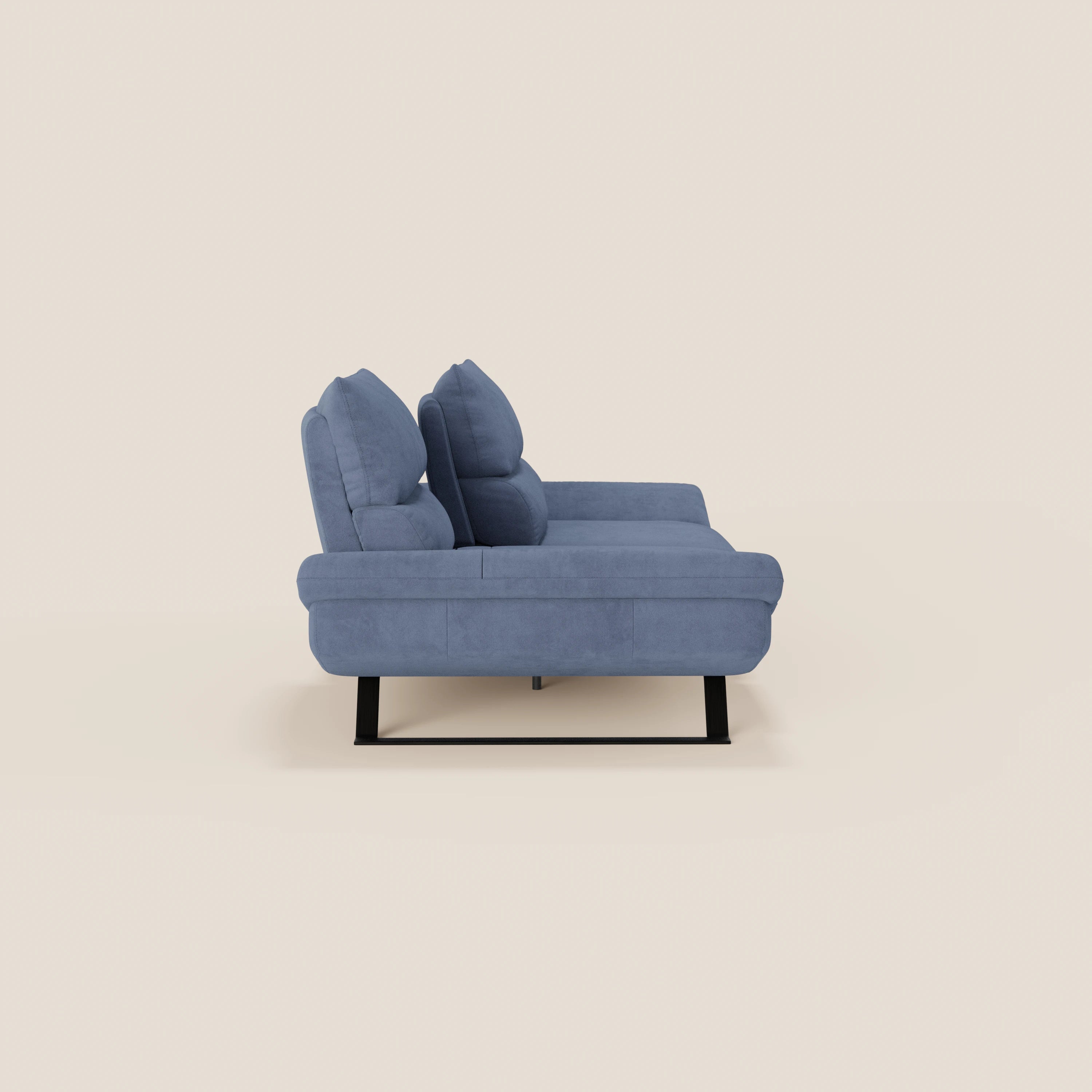 Eclipse Divano dal design moderno 2 e 3 posti con schienali traslanti - piedini alti in elegante microfibra smacchiabile T11 - divani.store