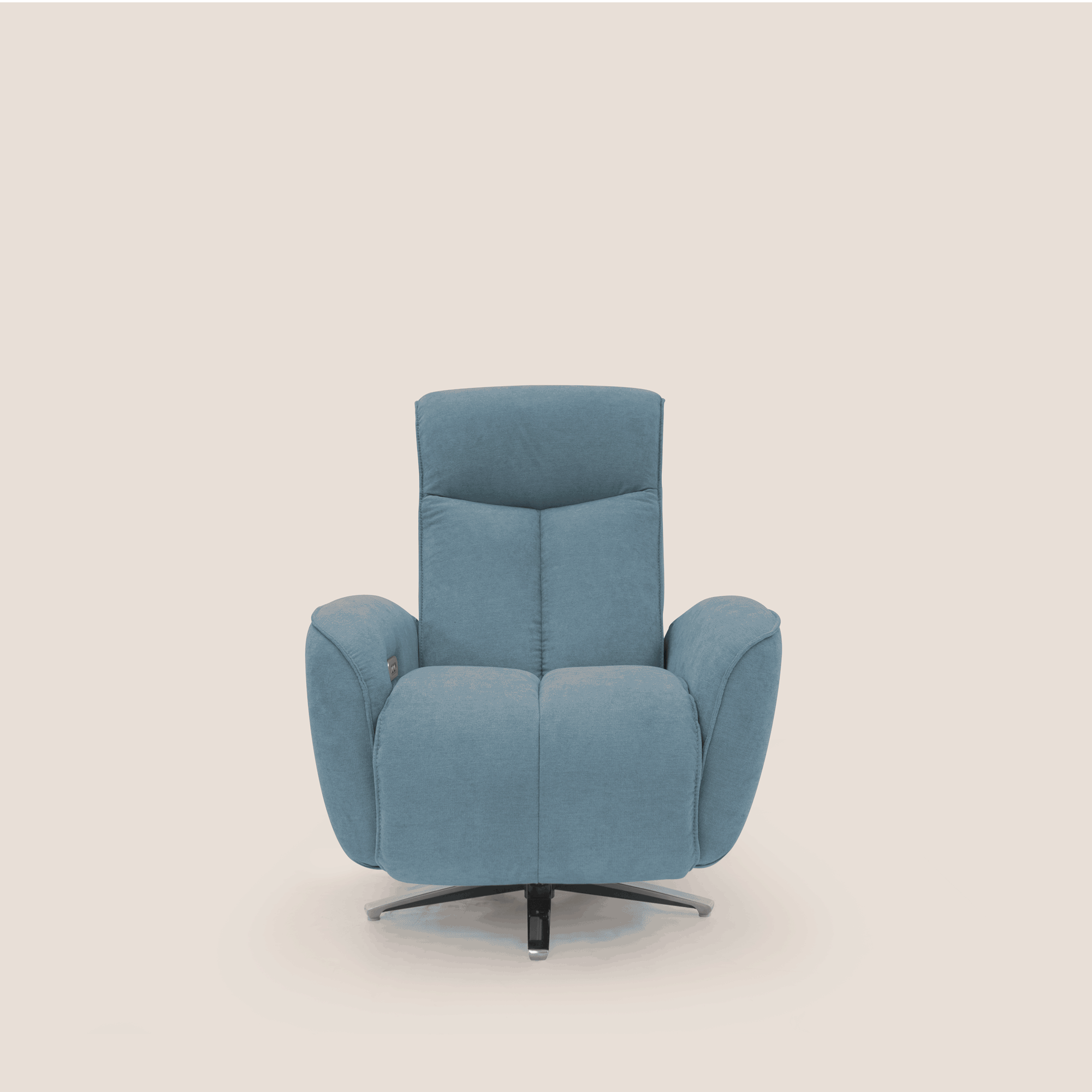 EVA Poltroncina RELAX in morbido tessuto impermeabile T02 carta da zucchero - divani.store