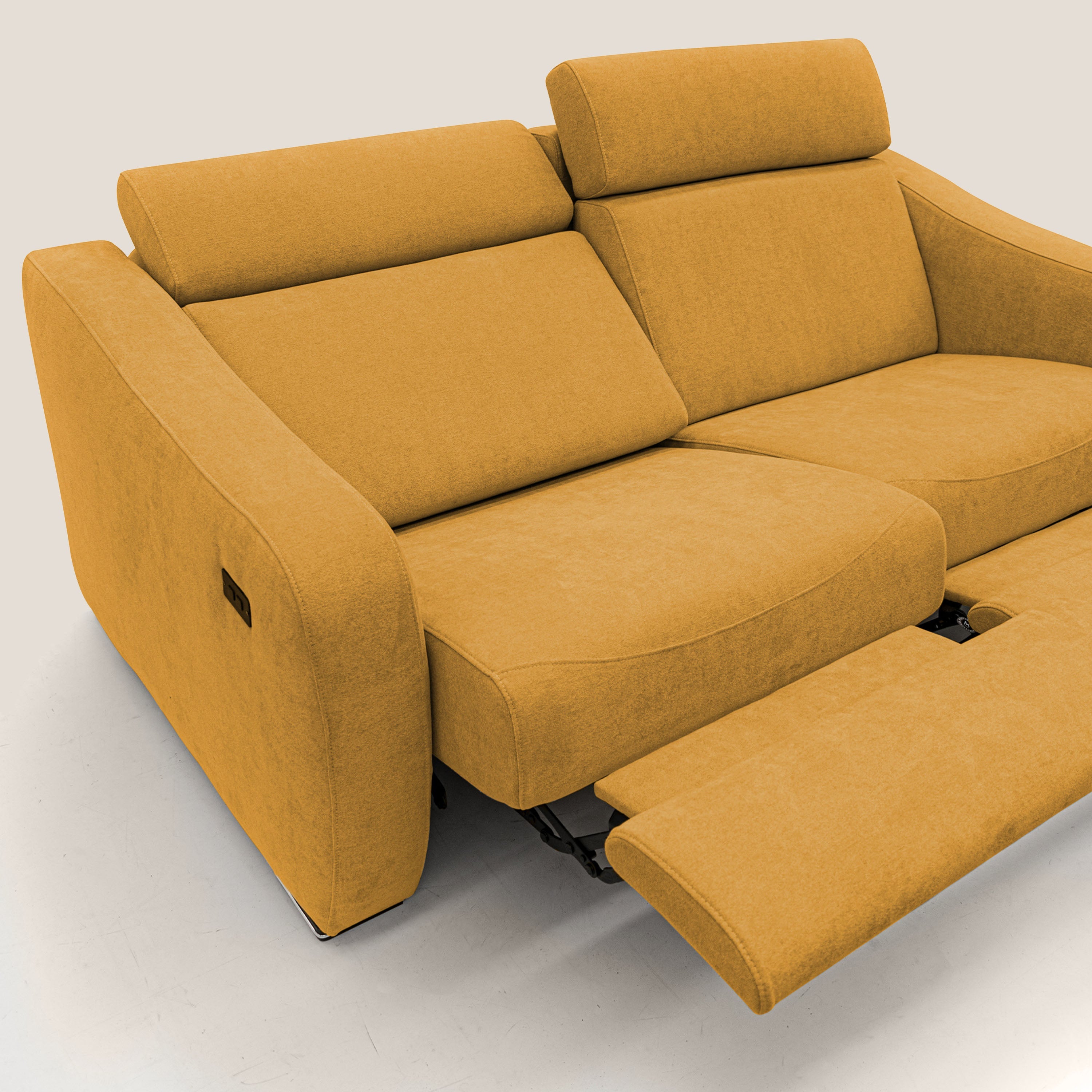 Gummy Divano con meccanismo relax elettrico giallo - divani.store