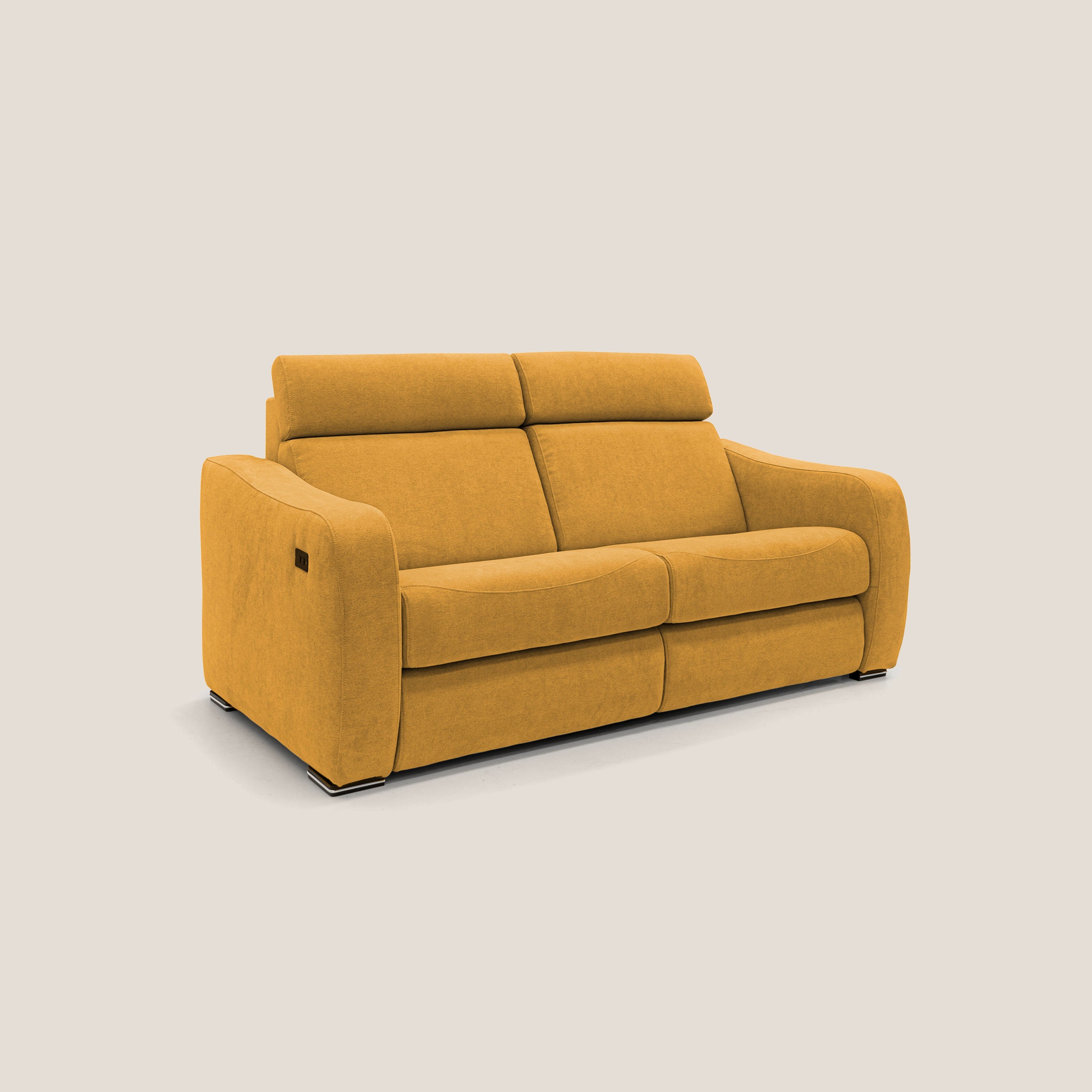 Gummy Divano con meccanismo relax elettrico giallo - divani.store