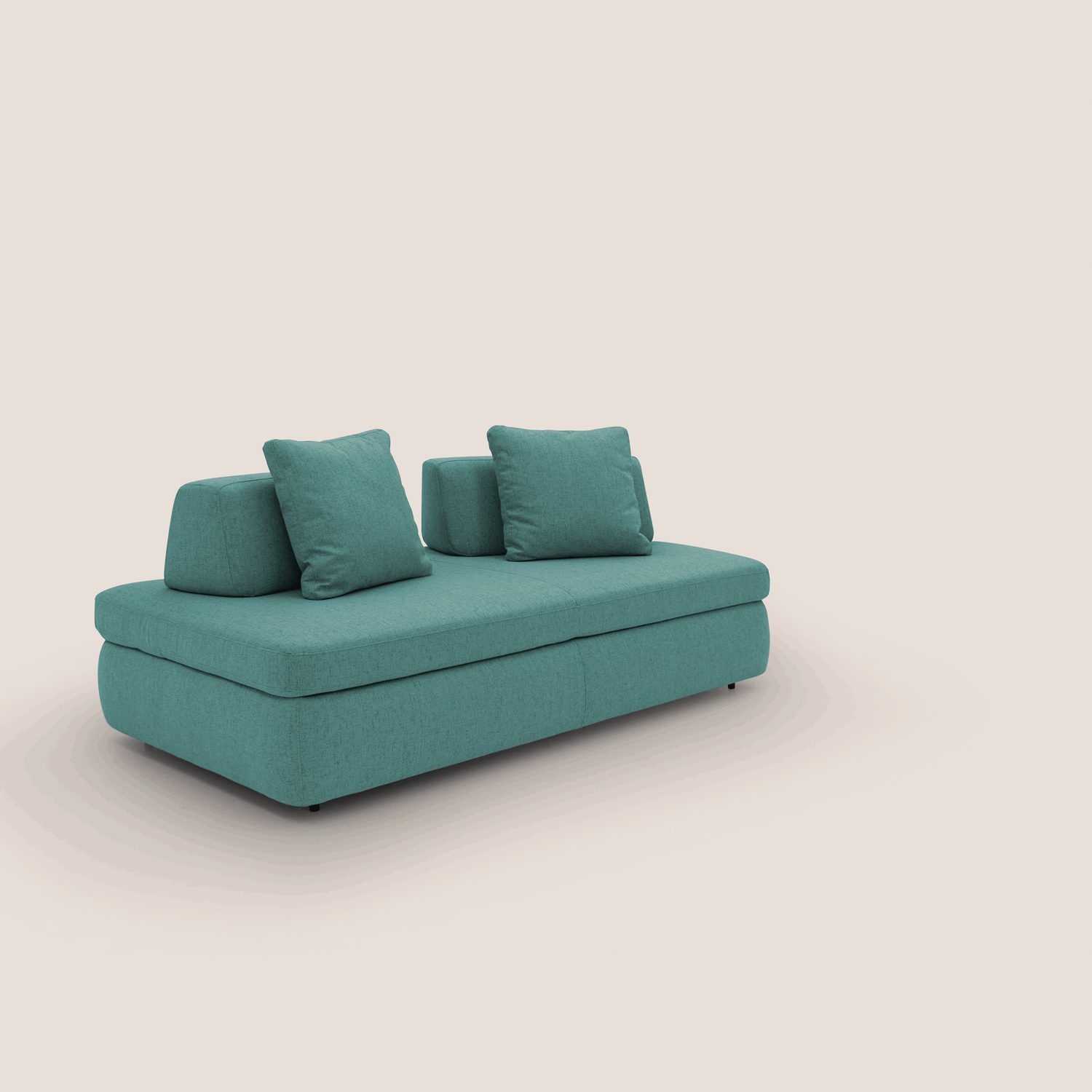 Gransasso Divano letto matrimoniale dal DESIGN innovativo in tessuto impermeabile T03 verde acqua - divani.store