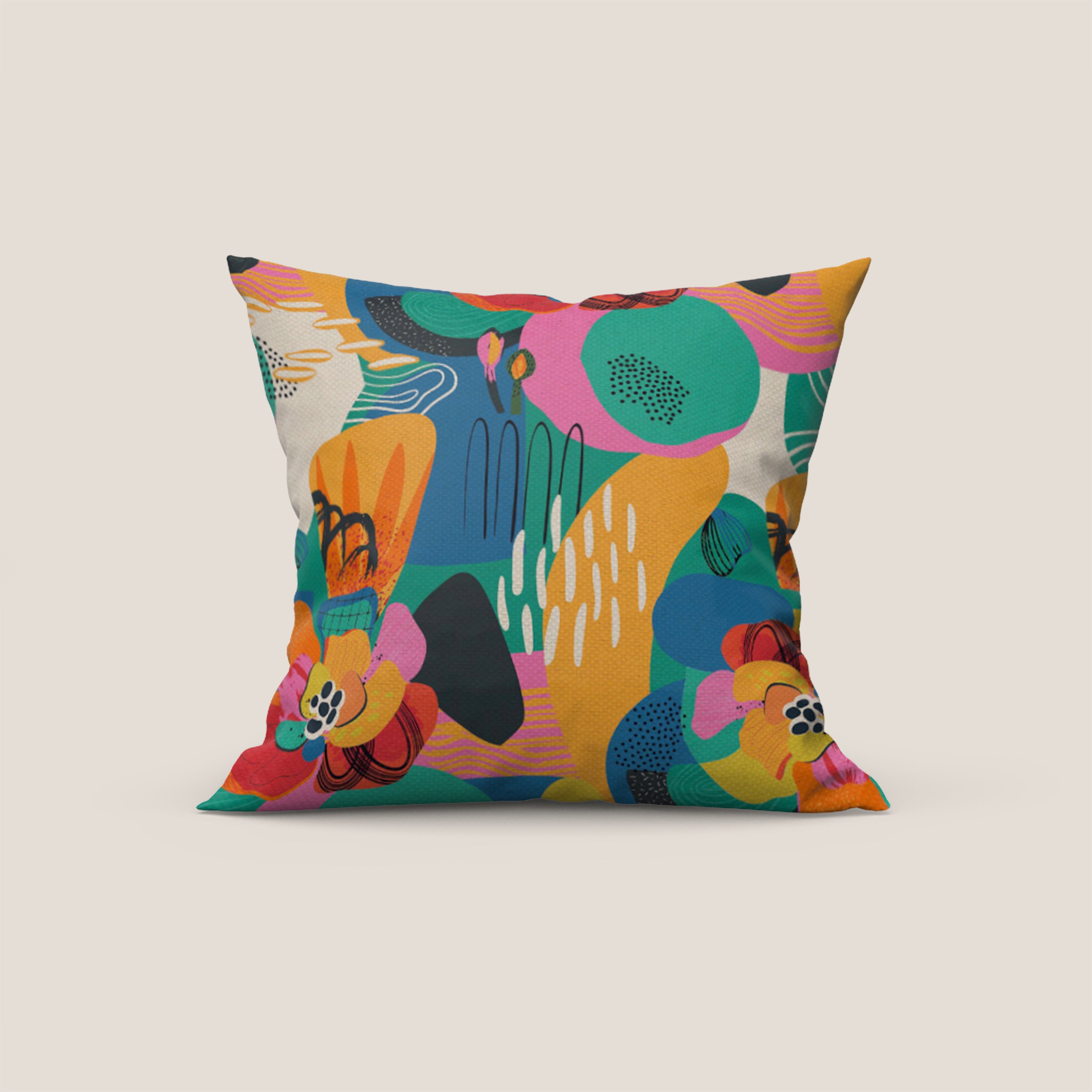 Joy collezione cuscini a fantasie multicolor in tessuto fresco cotone impermeabile - divani.store