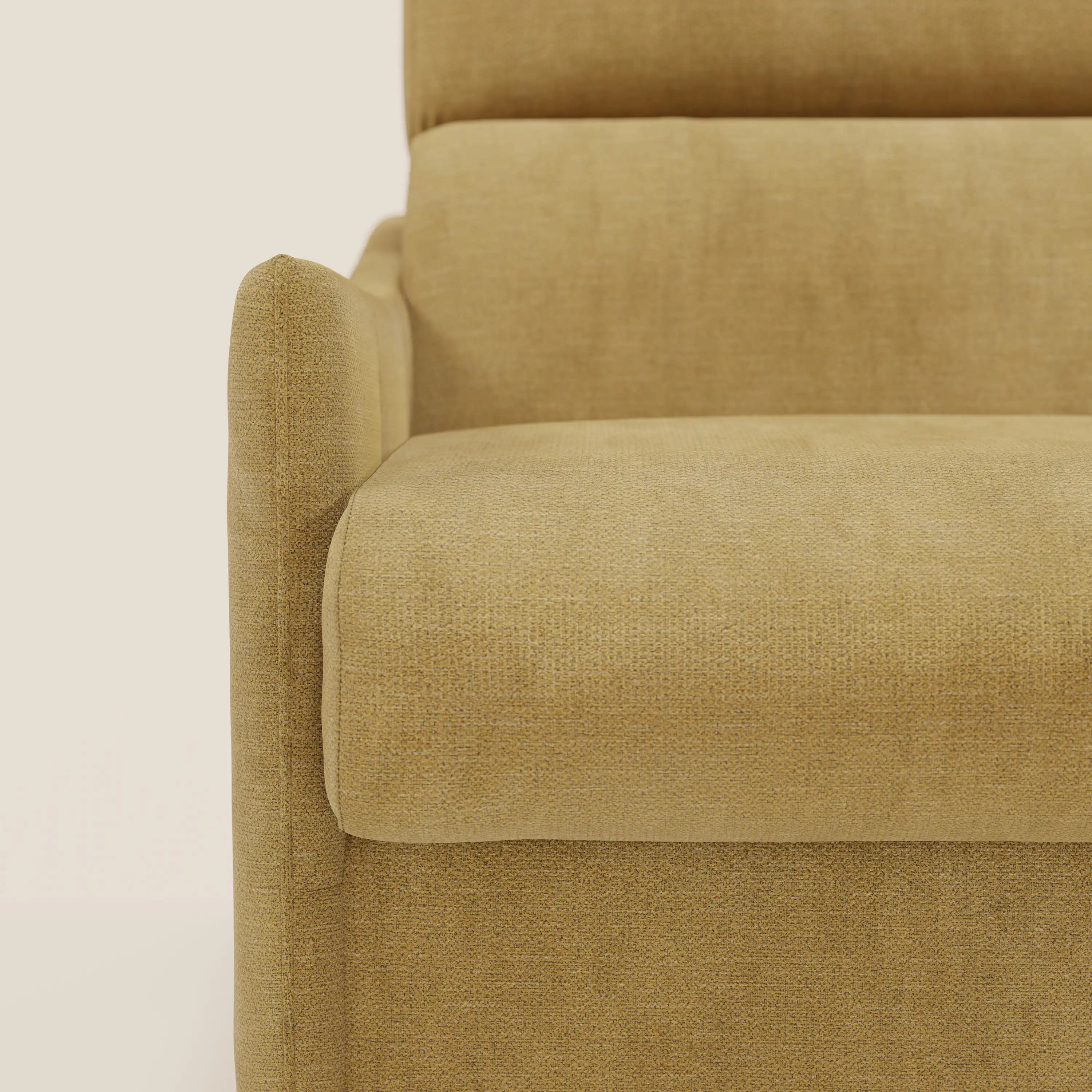 Loto Divano Letto Angolare con Penisola contenitore, Poggiatesta, Materasso Alto H18 in morbido tessuto impermeabile T14 - divani.store