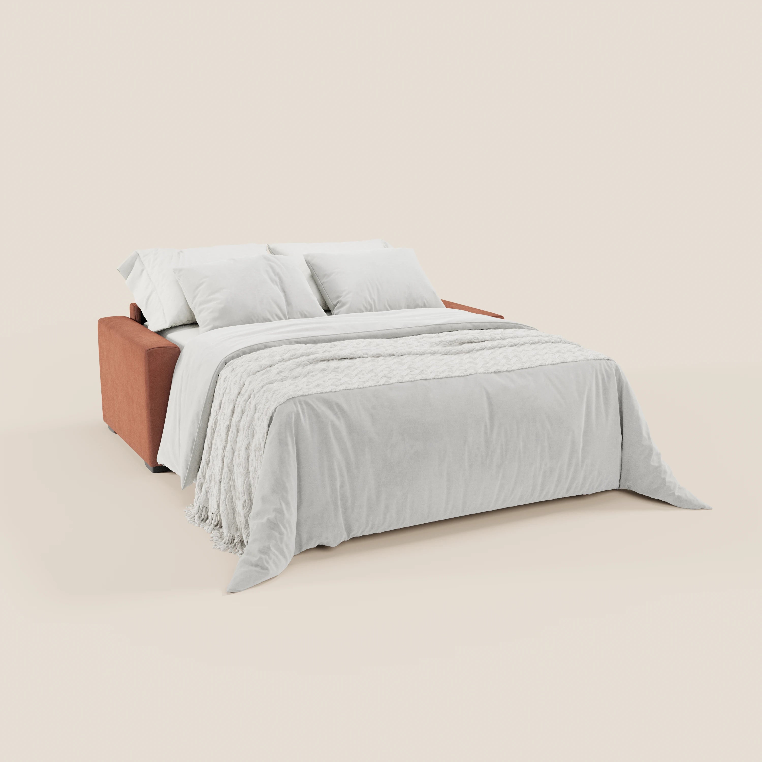 Maximus Schlafsofa 3-Sitzer mit Matratze HÖHE 20 cm – verstellbare Kopfstützen aus fleckenabweisendem Stoff, Oeko-Tex zertifiziert