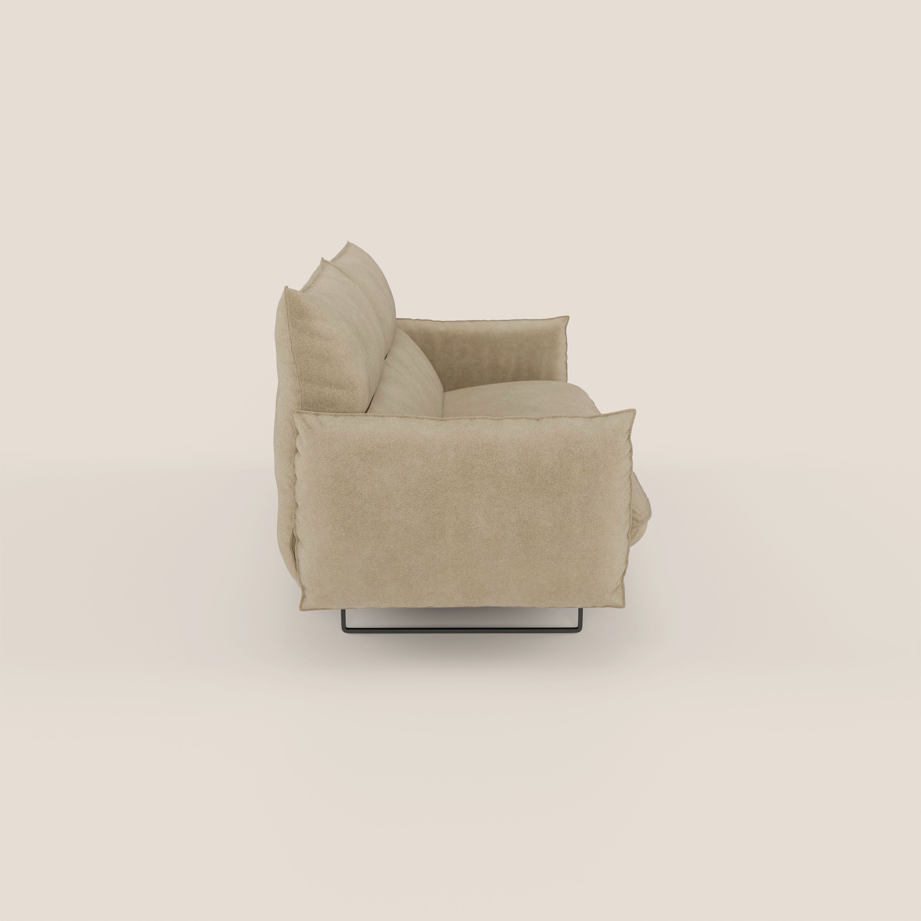 Monamour Divano dal design moderno con opzione relax elettrico in microfibra smacchiabile impermeabile T11 beige - divani.store